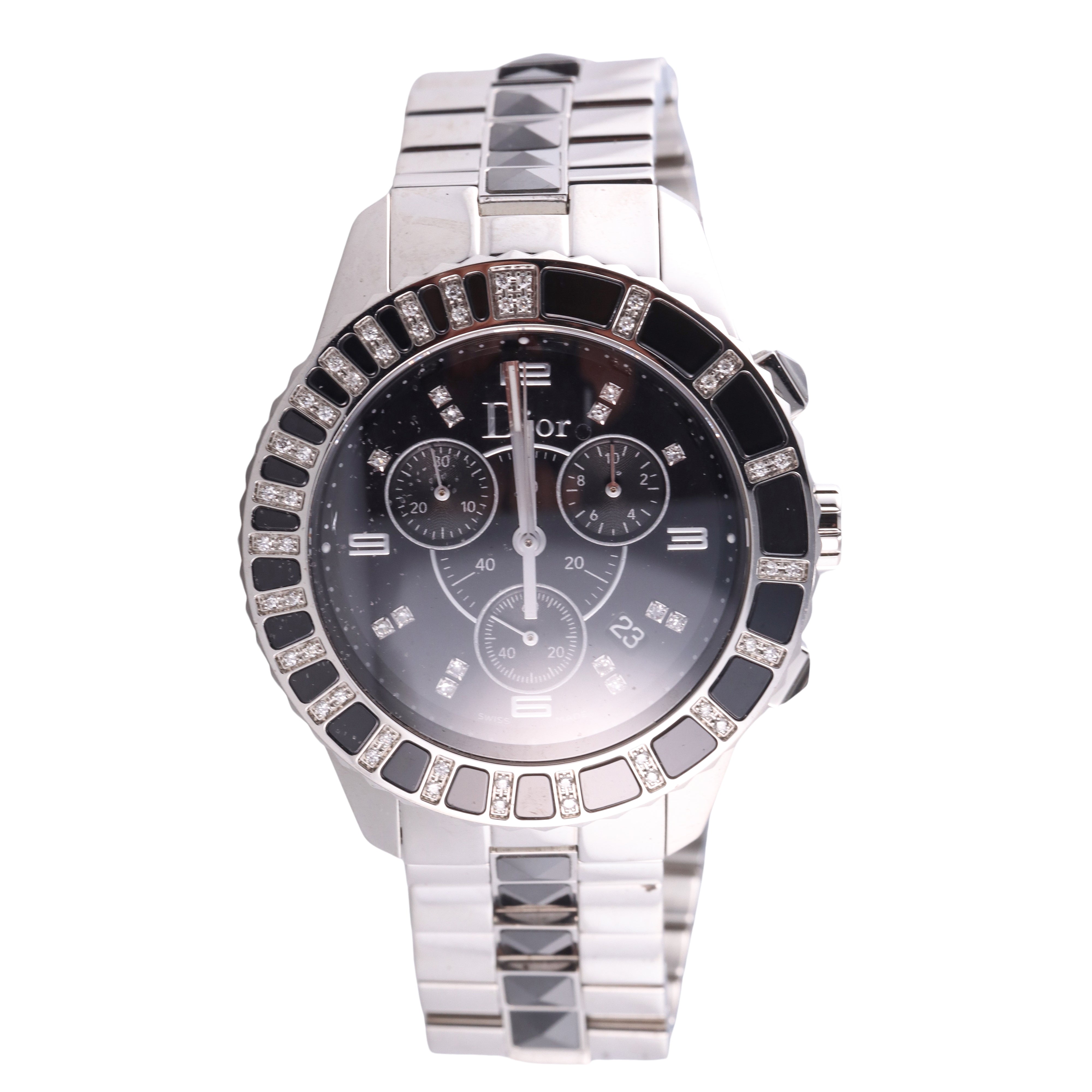 Dior Diamond Gemstone Chronograph Diamond Dial Women Watch CD11431EM001