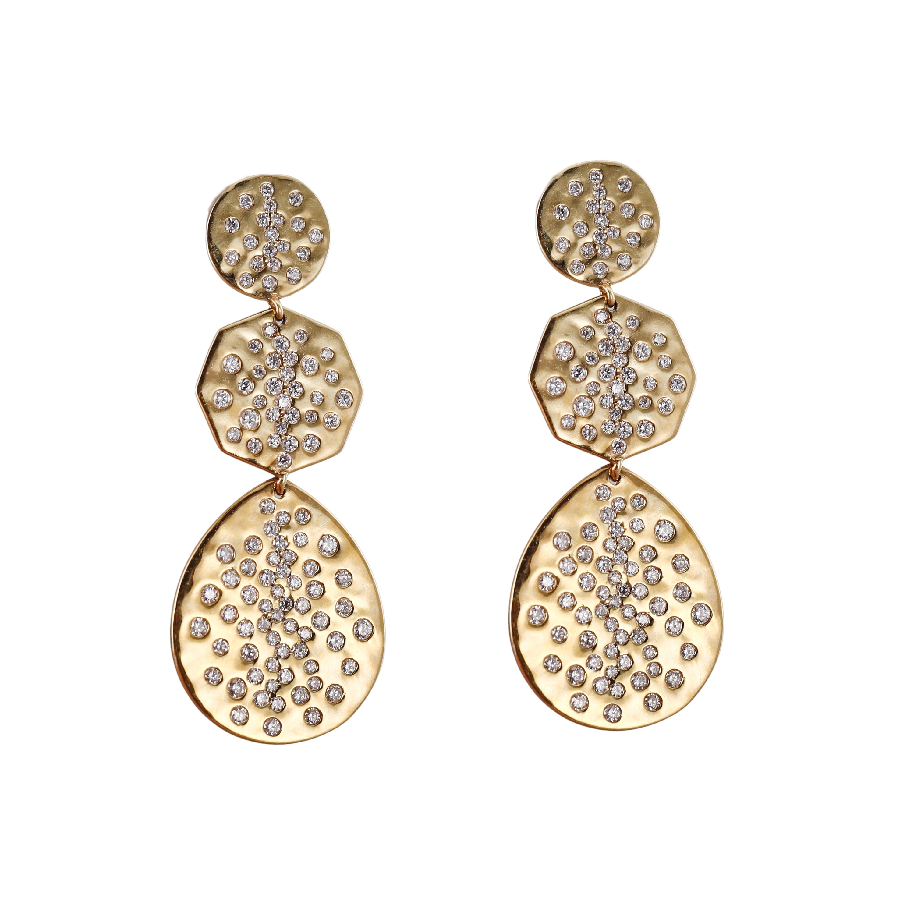 Ippolita Stardust Gold Diamond Drop Earrings
