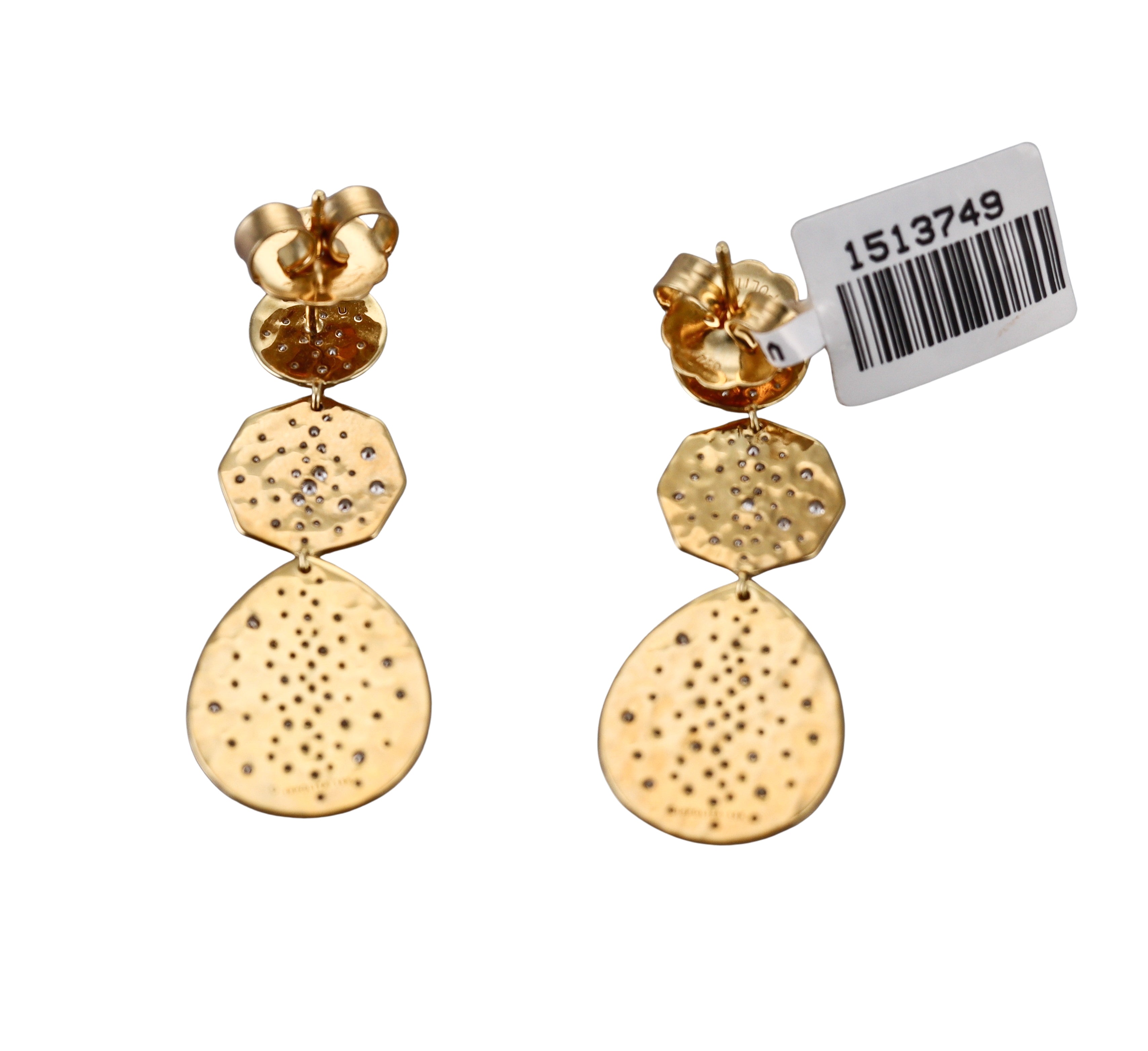 Ippolita Stardust Gold Diamond Drop Earrings