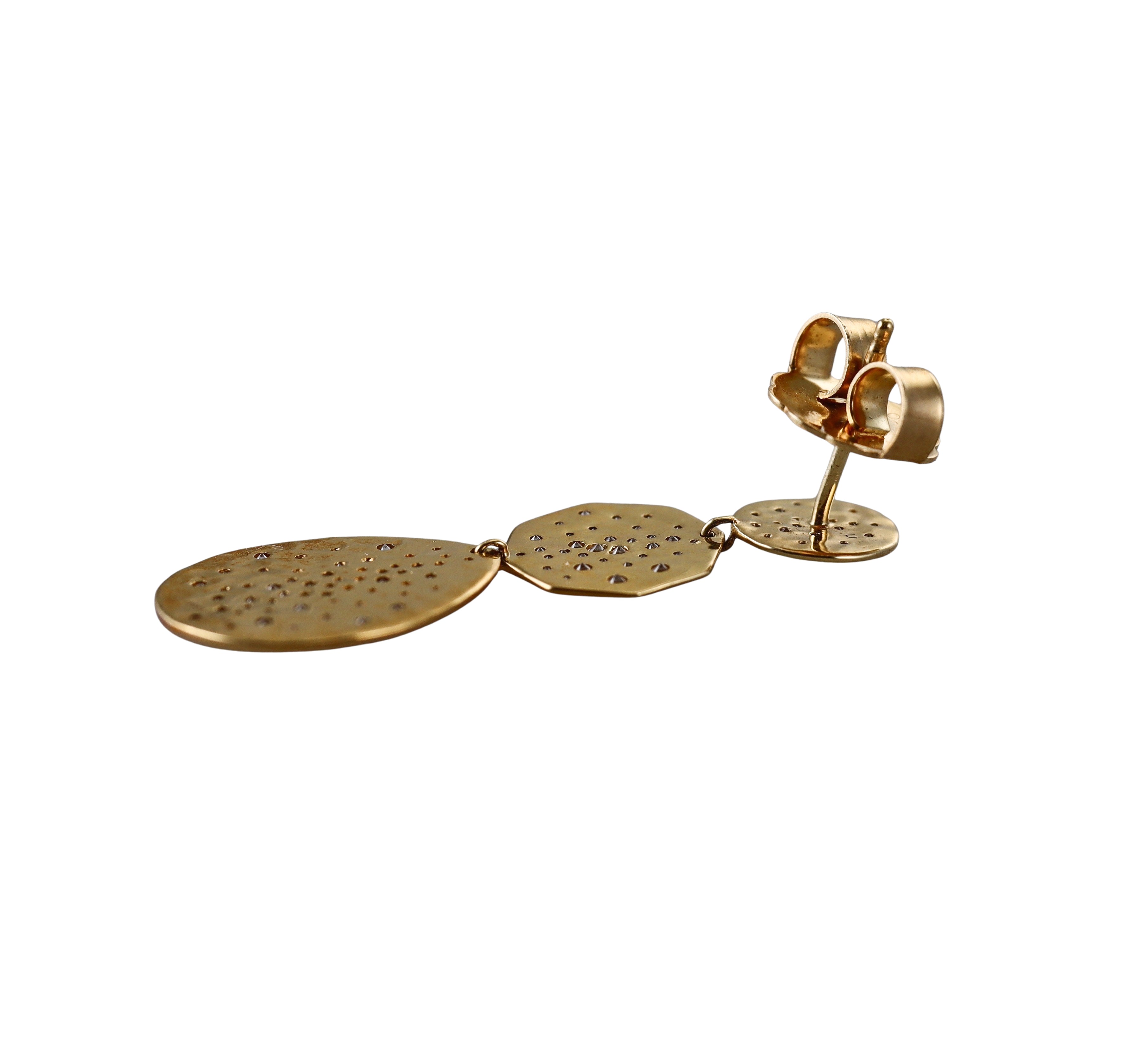 Ippolita Stardust Gold Diamond Drop Earrings