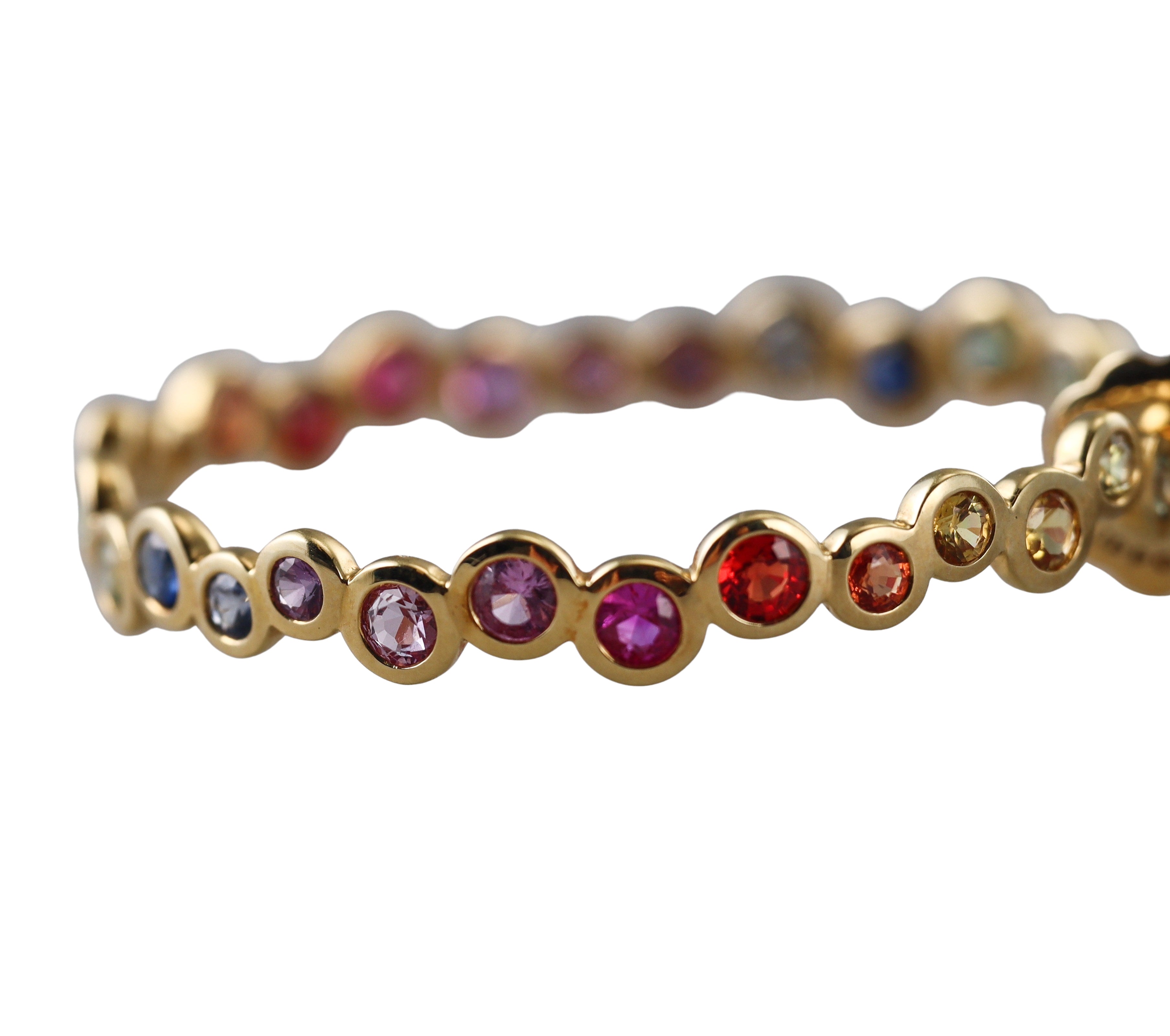 Ippolita Starlet Rainbow Sapphire Gold Hoop Earrings