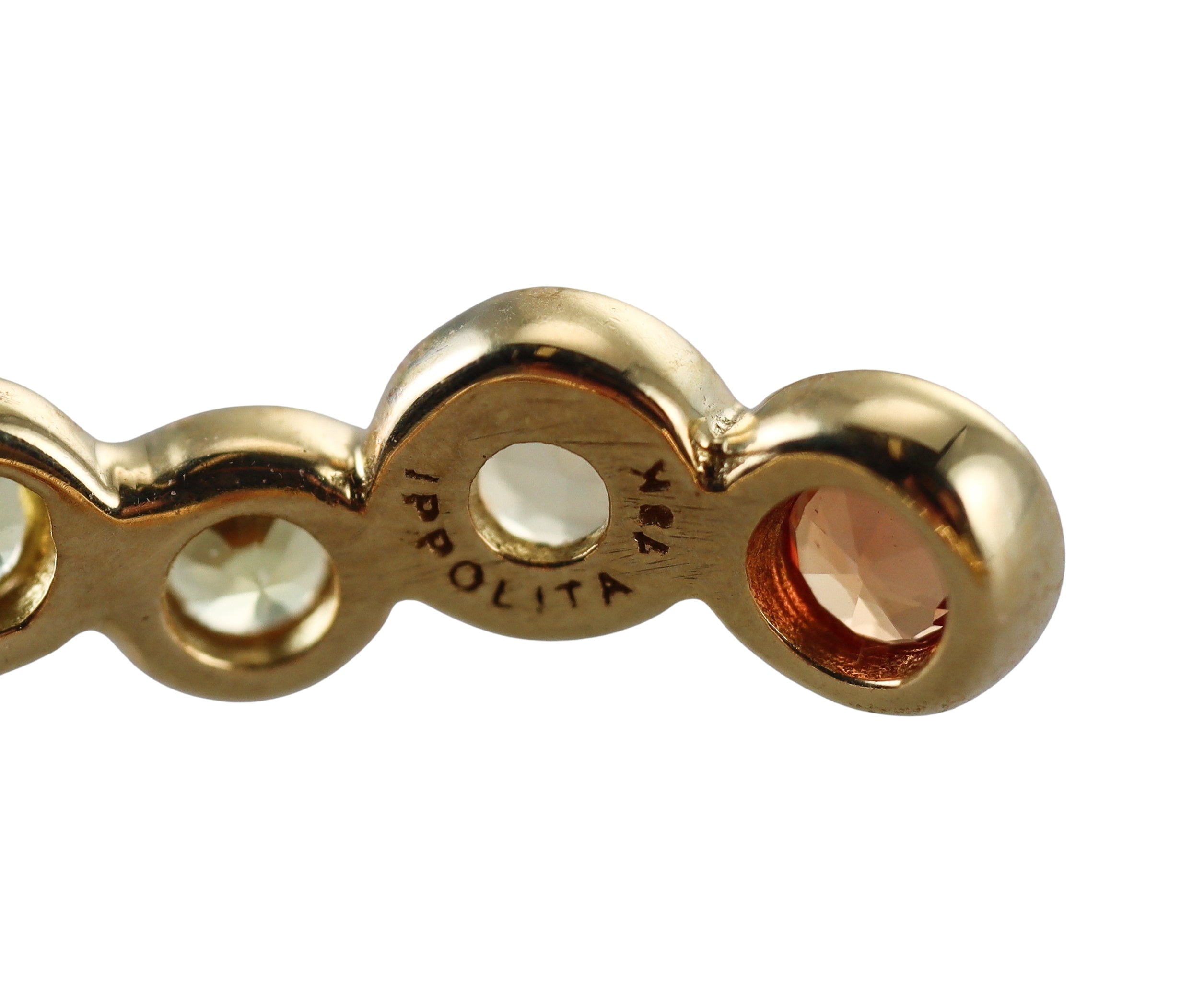 Ippolita Starlet Rainbow Sapphire Gold Medium Hoop Earrings