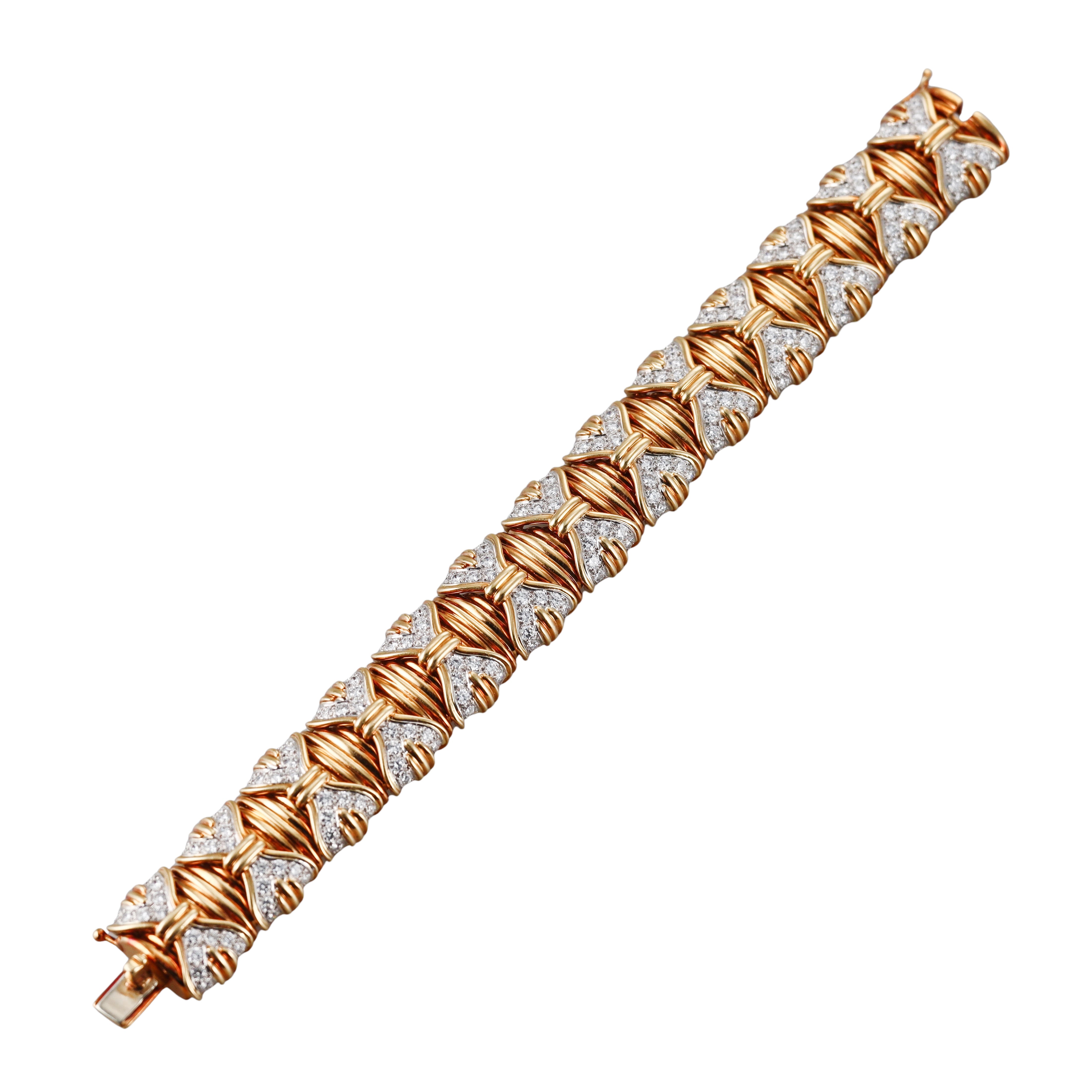 Tiffany & Co Vintage 10 Carat Diamond Gold Bracelet
