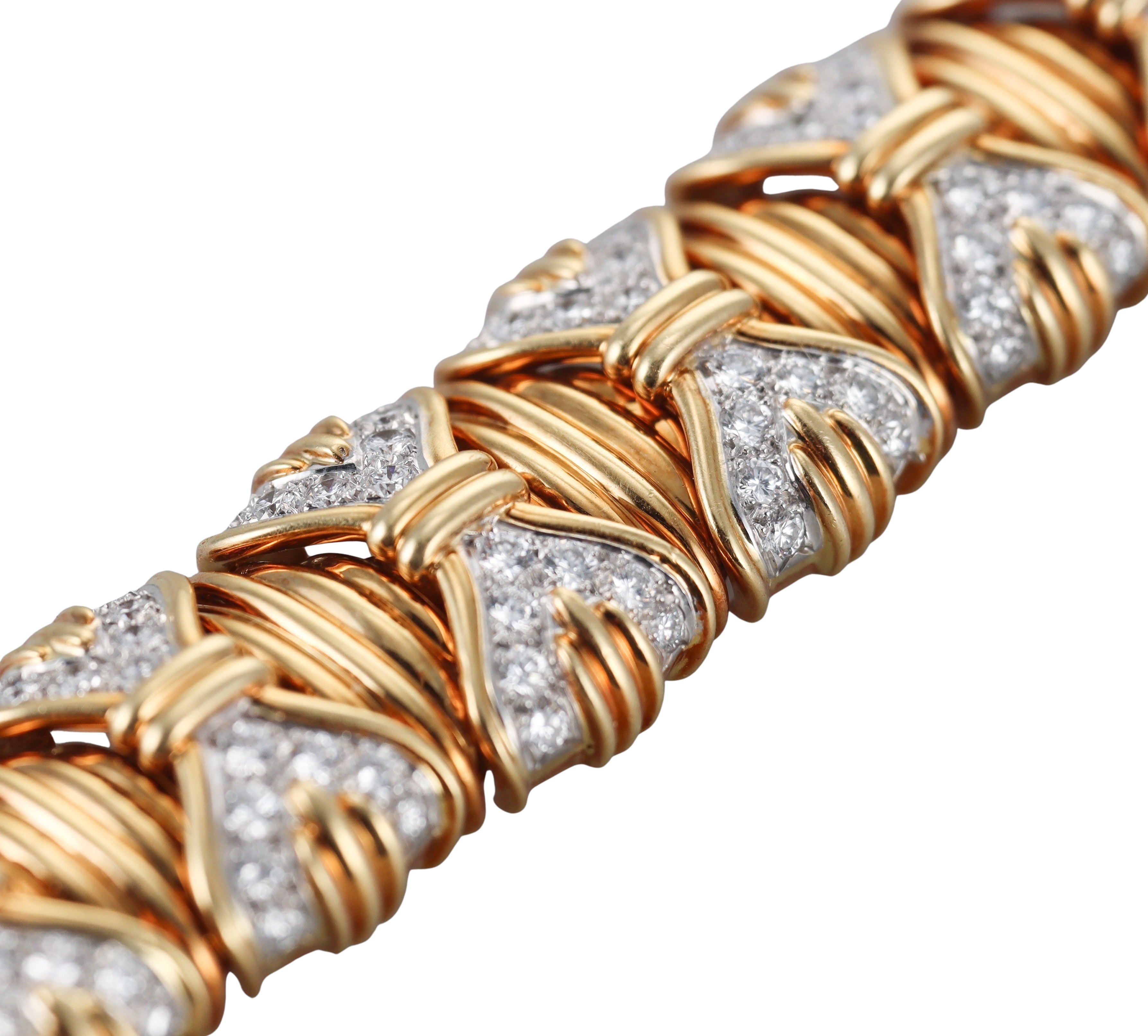 Tiffany & Co Vintage 10 Carat Diamond Gold Bracelet
