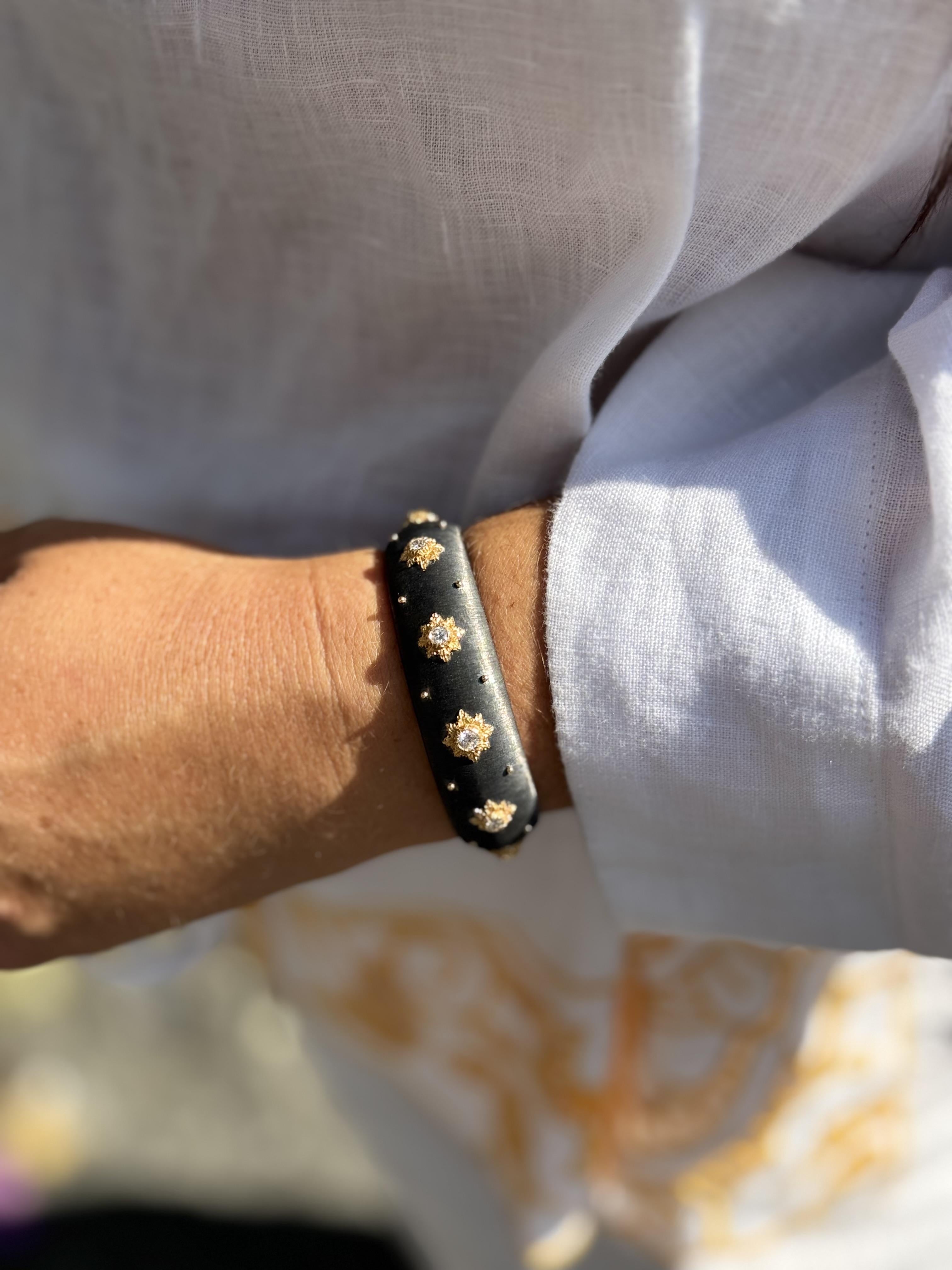 Buccellati Macri DLC Yellow Gold Diamond Bracelet
