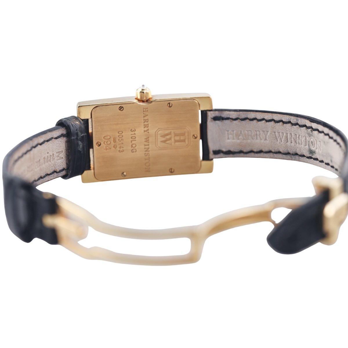 Harry Winston Avenue Diamond MOP Yellow Gold Ladies Watch 310LQG