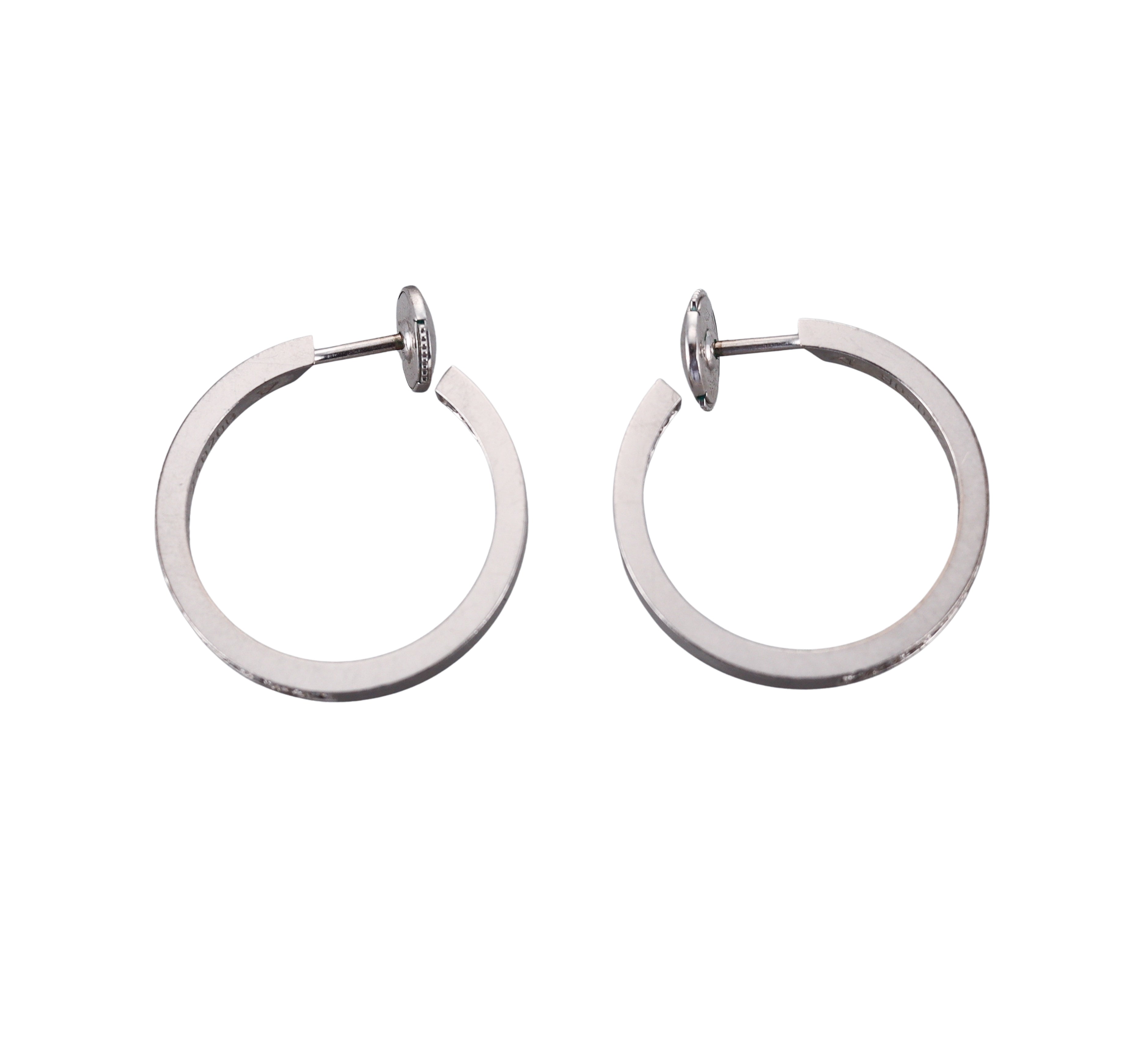 Cartier Inside Out Diamond Gold Hoop Earrings