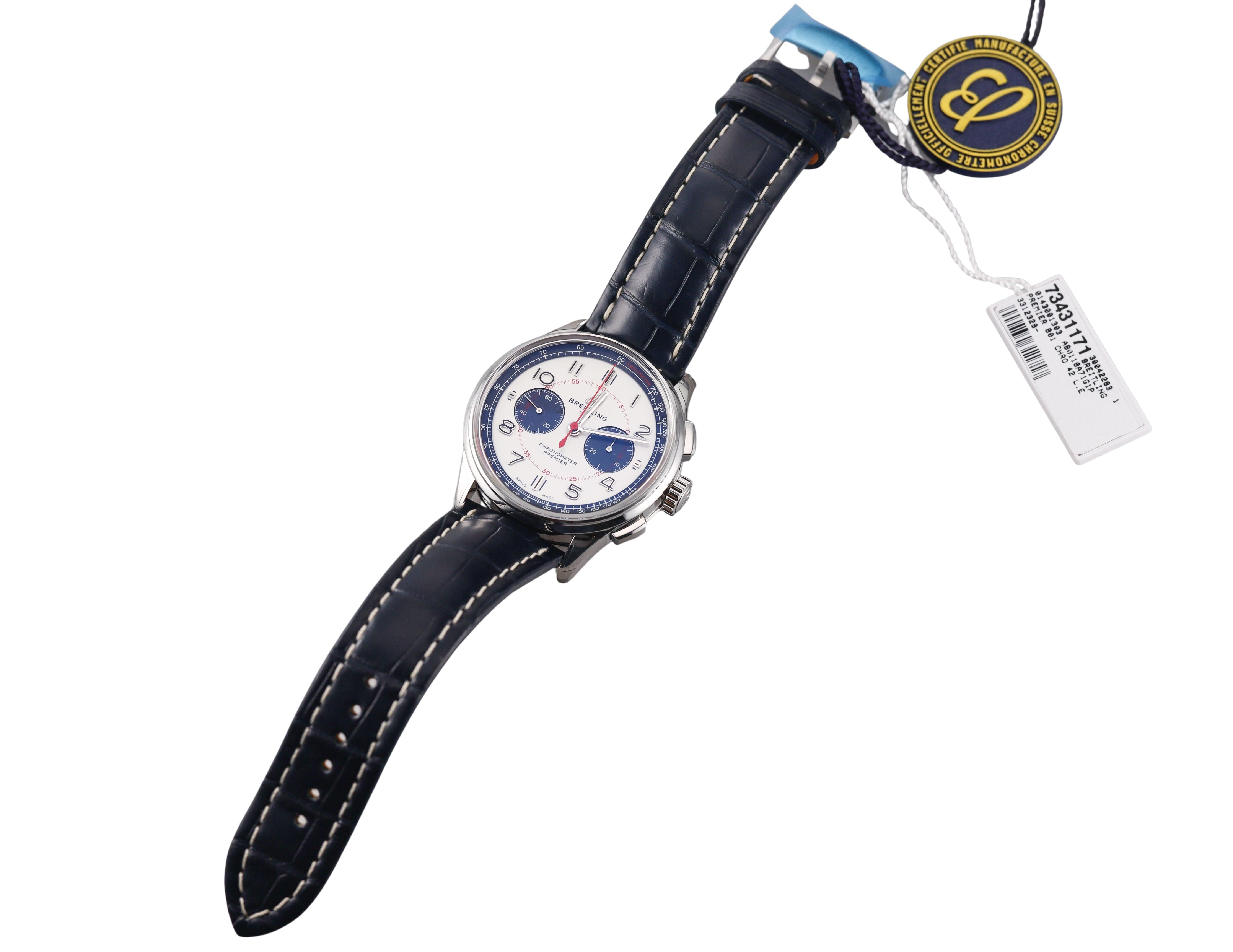 Breitling Premier B01 Chronograph 42 Bentley Mulliner Blue Watch AB0118A71G1P2