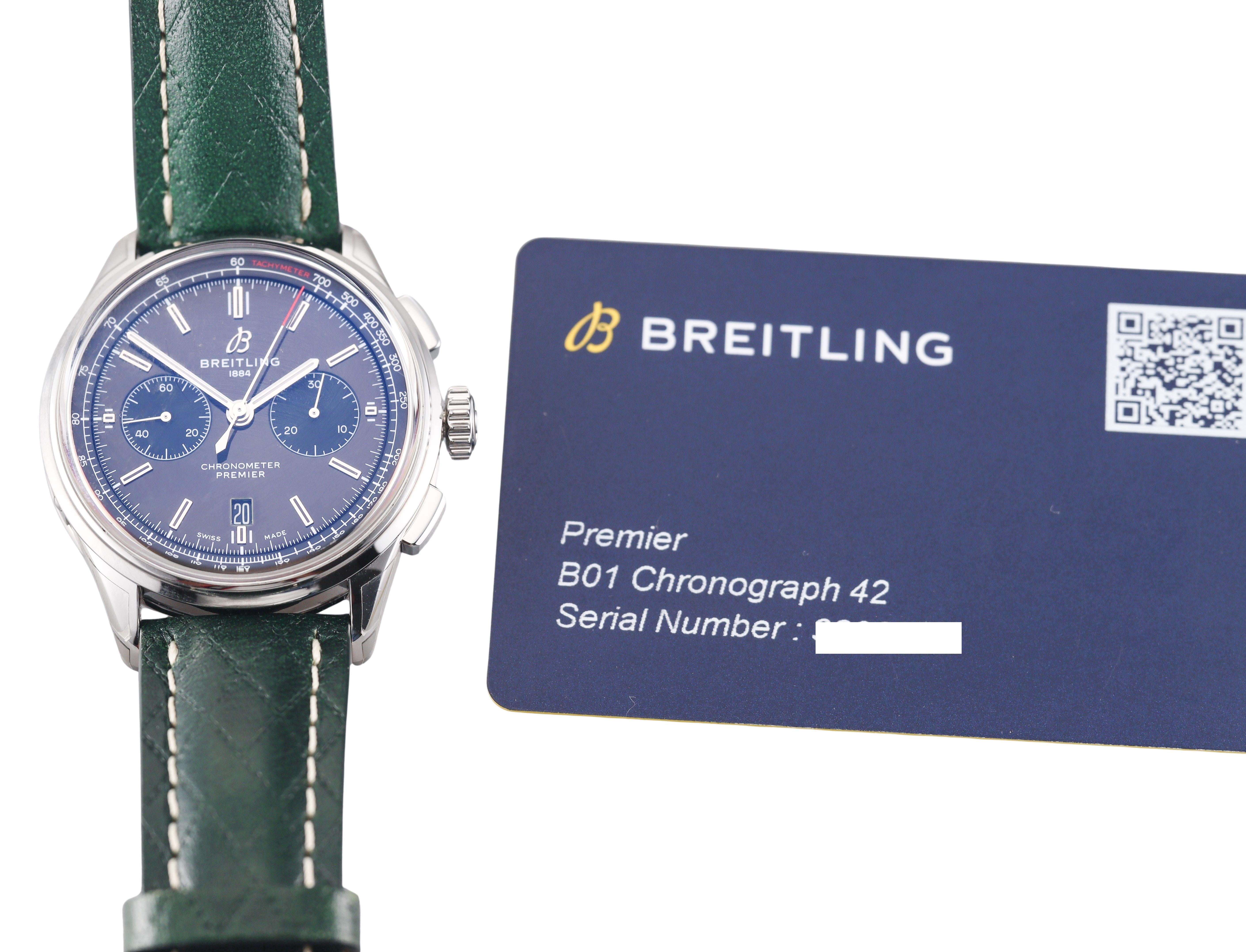 Breitling Premier B01 Chronograph 42 Bentley British Racing Watch AB00118A11L1X1