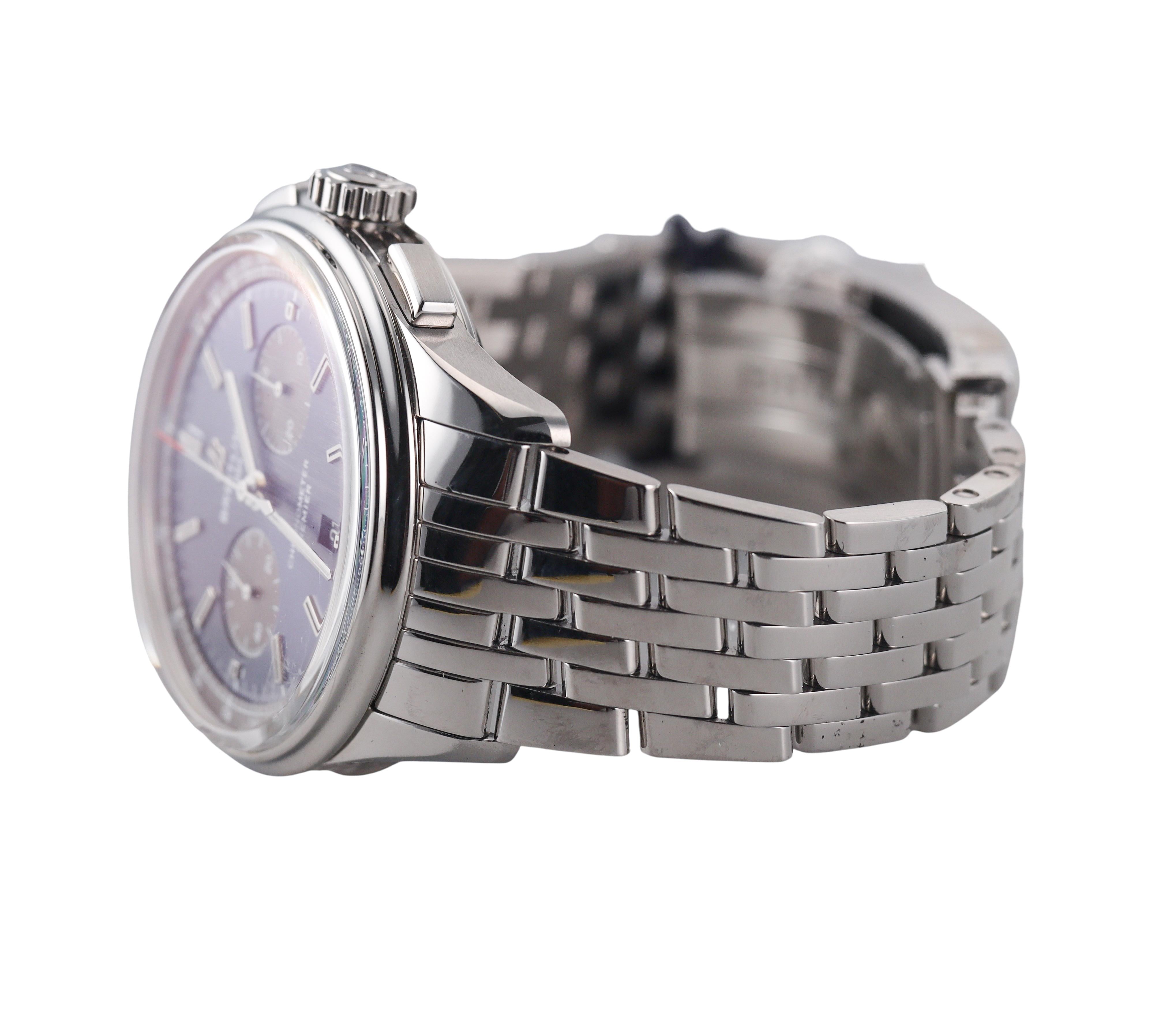 Breitling Premier B01 Chronograph 42 Blue Dial Steel Watch AB0118A61C1A1