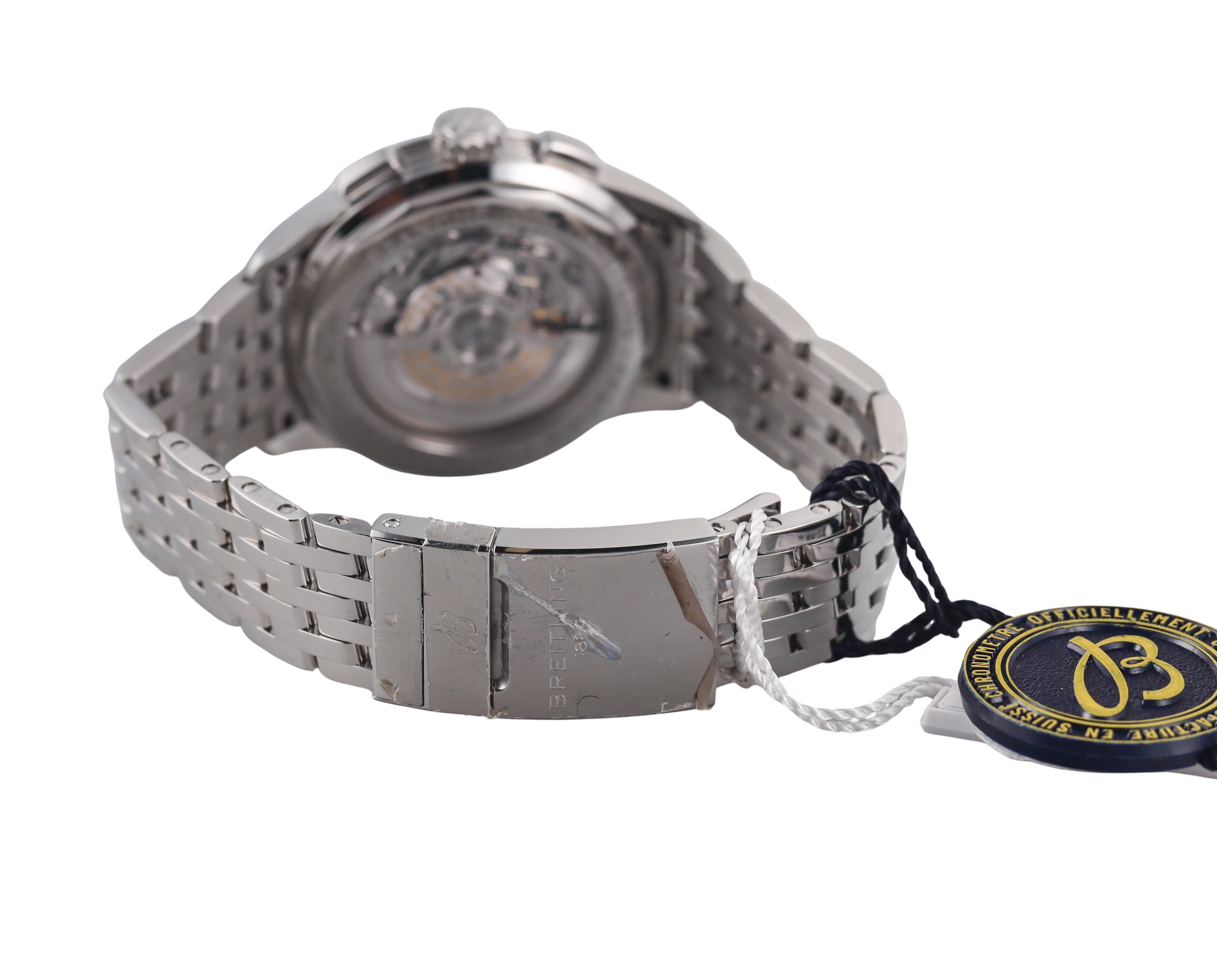 Breitling Premier B01 Chronograph 42 Blue Dial Steel Watch AB0118A61C1A1