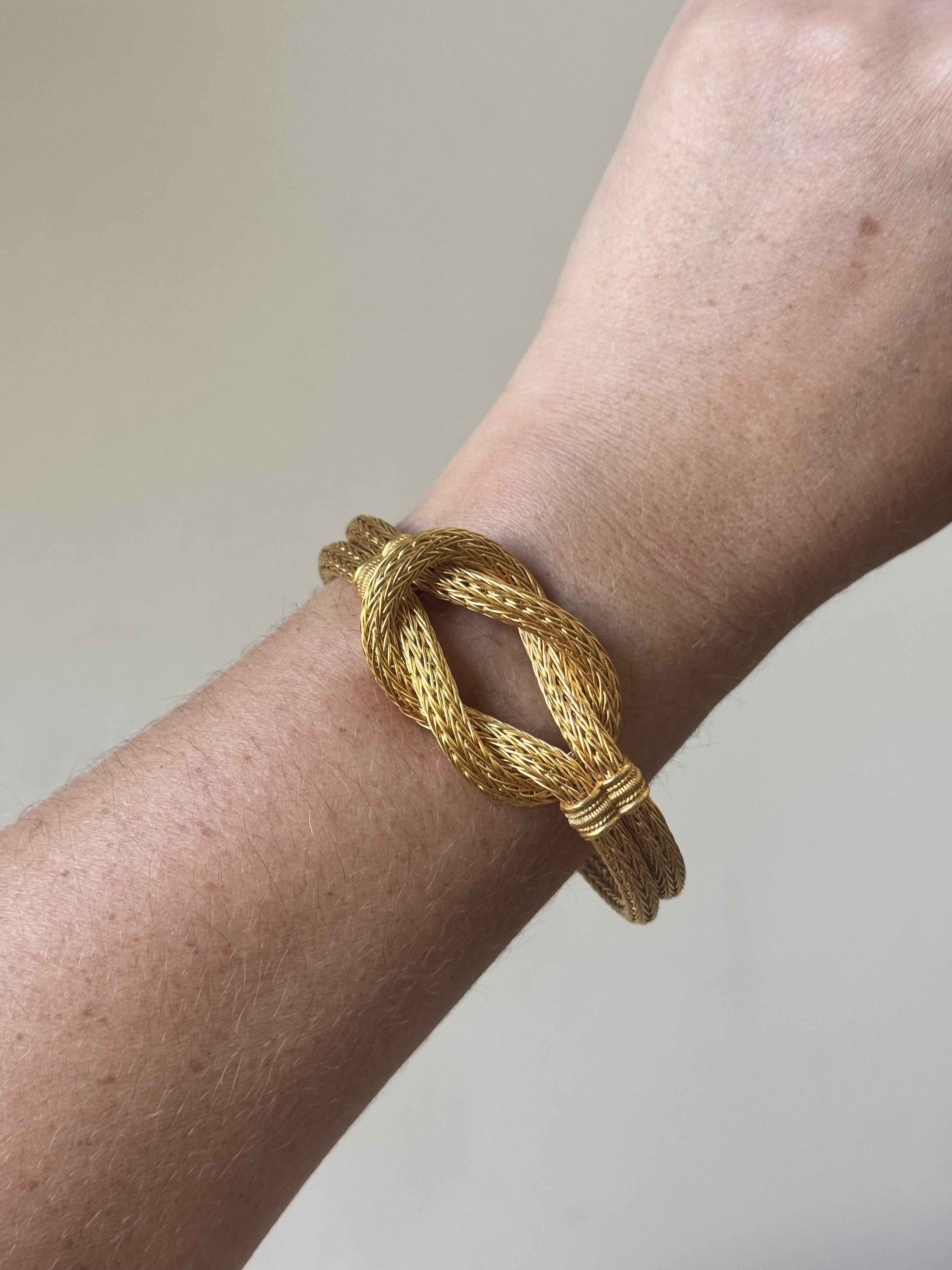 Lalaounis Greece Hercules Knot Gold Bracelet