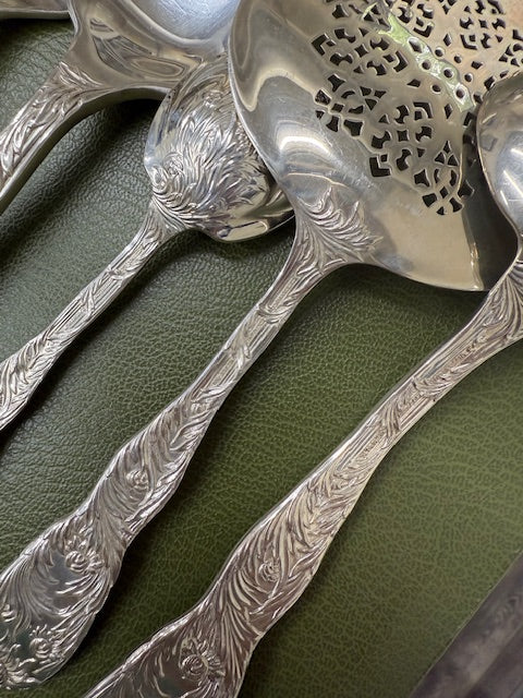 Tiffany & Co Chrysanthemum Sterling Flatware Service for 12 129pc