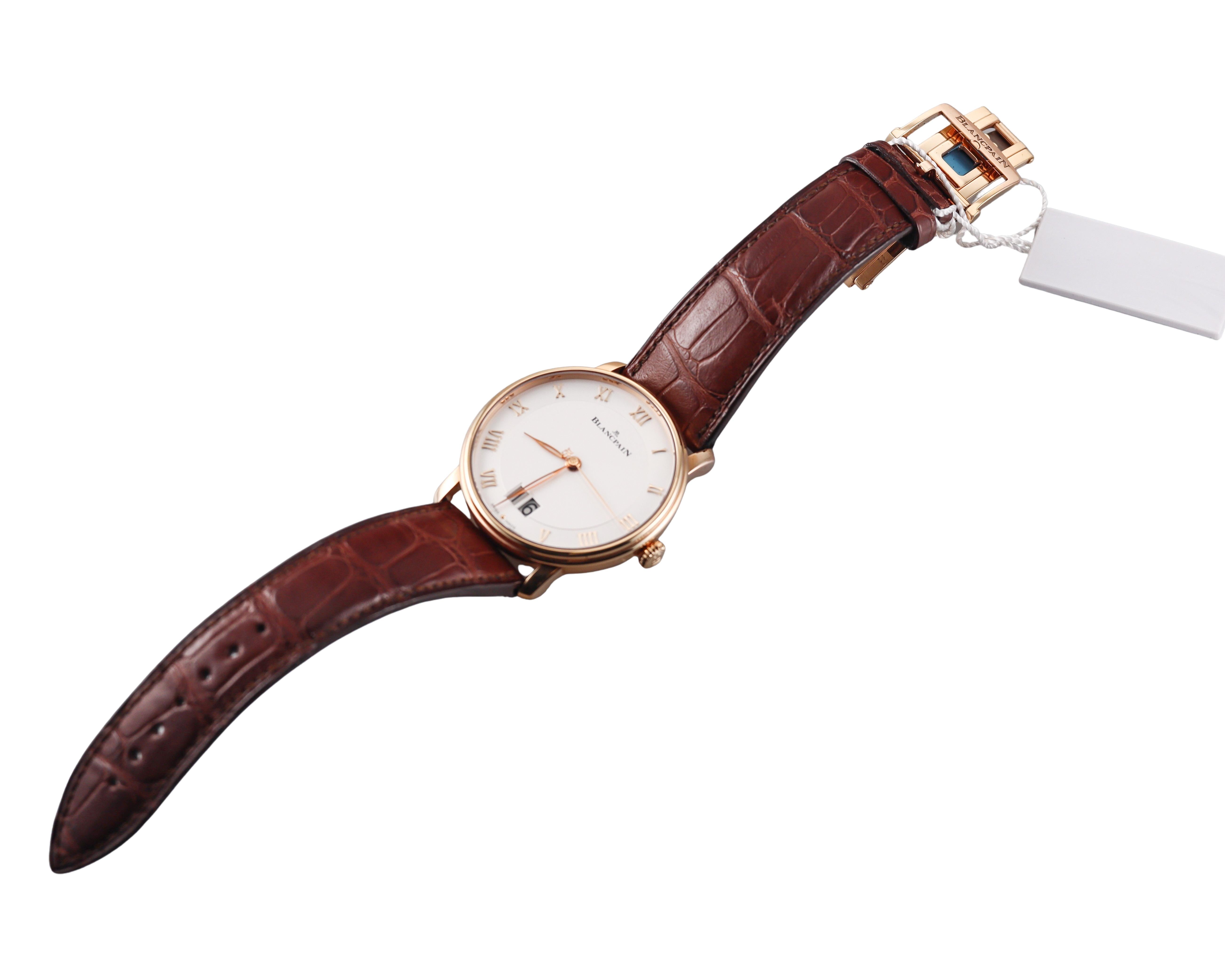 Blancpain Villeret Grande Date Rose Gold Automatic Watch N06669O036042N055B