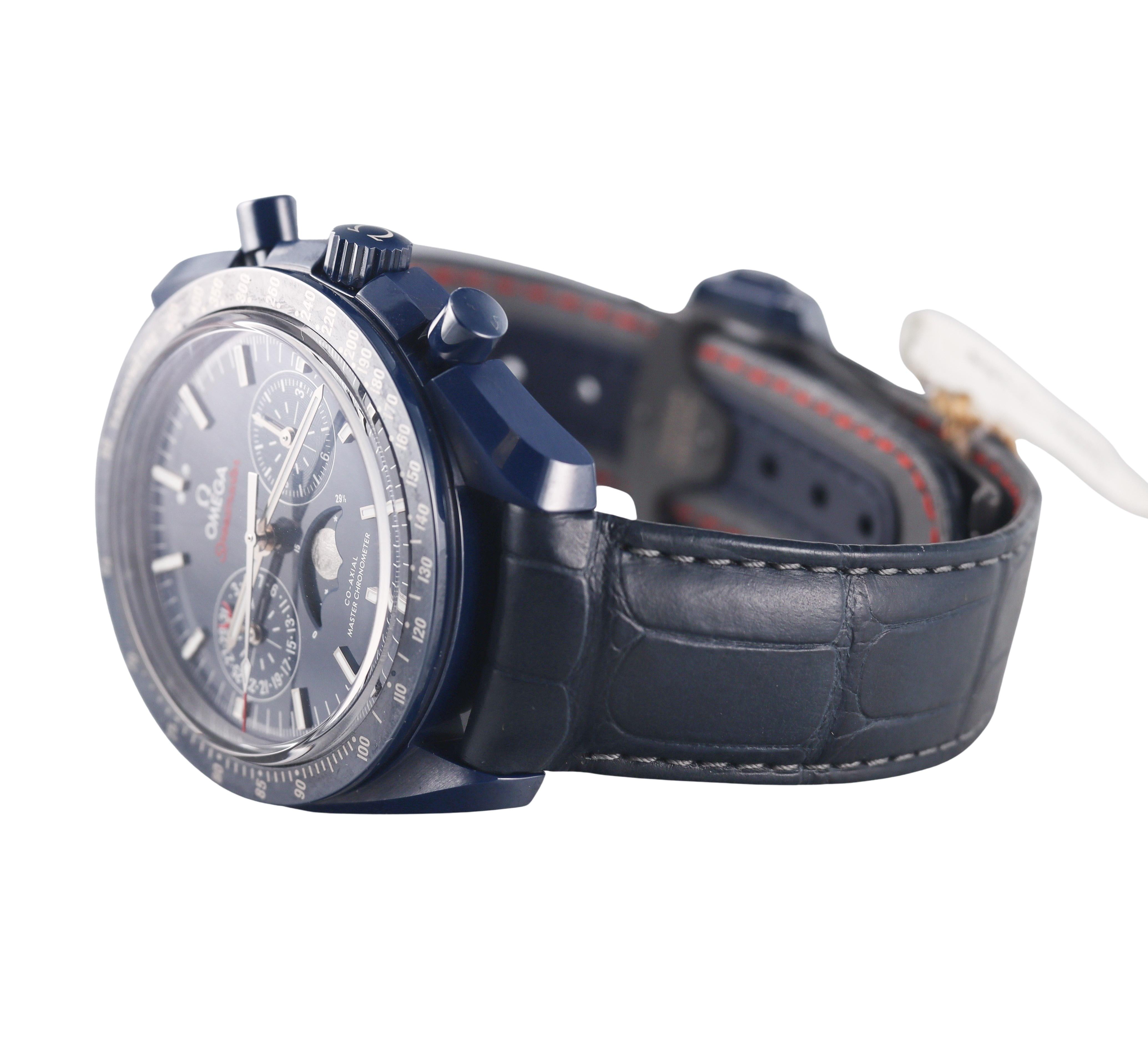 Omega Speedmaster Moonphase Blue Side of the Moon Watch 30493445203001