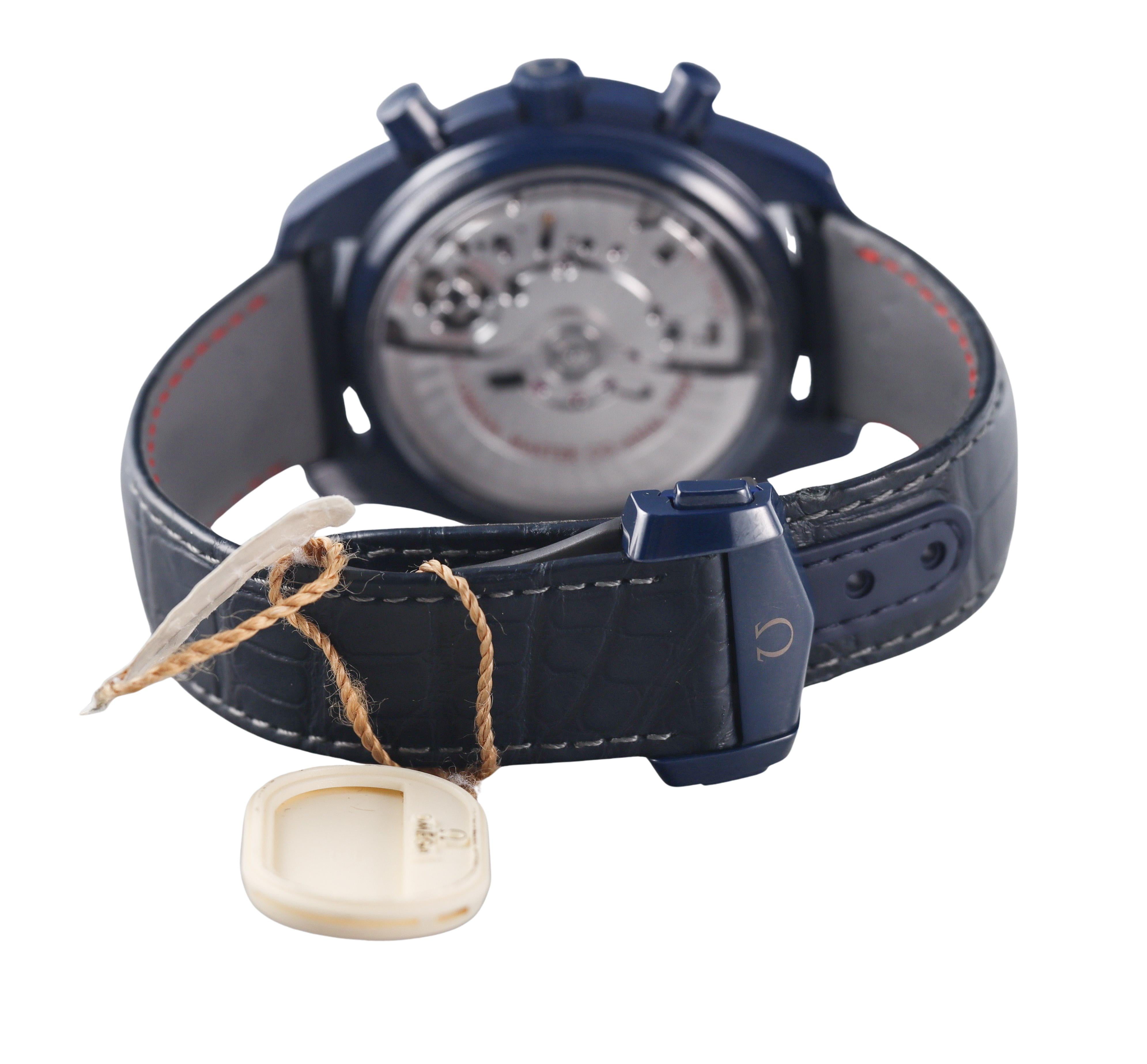 Omega Speedmaster Moonphase Blue Side of the Moon Watch 30493445203001