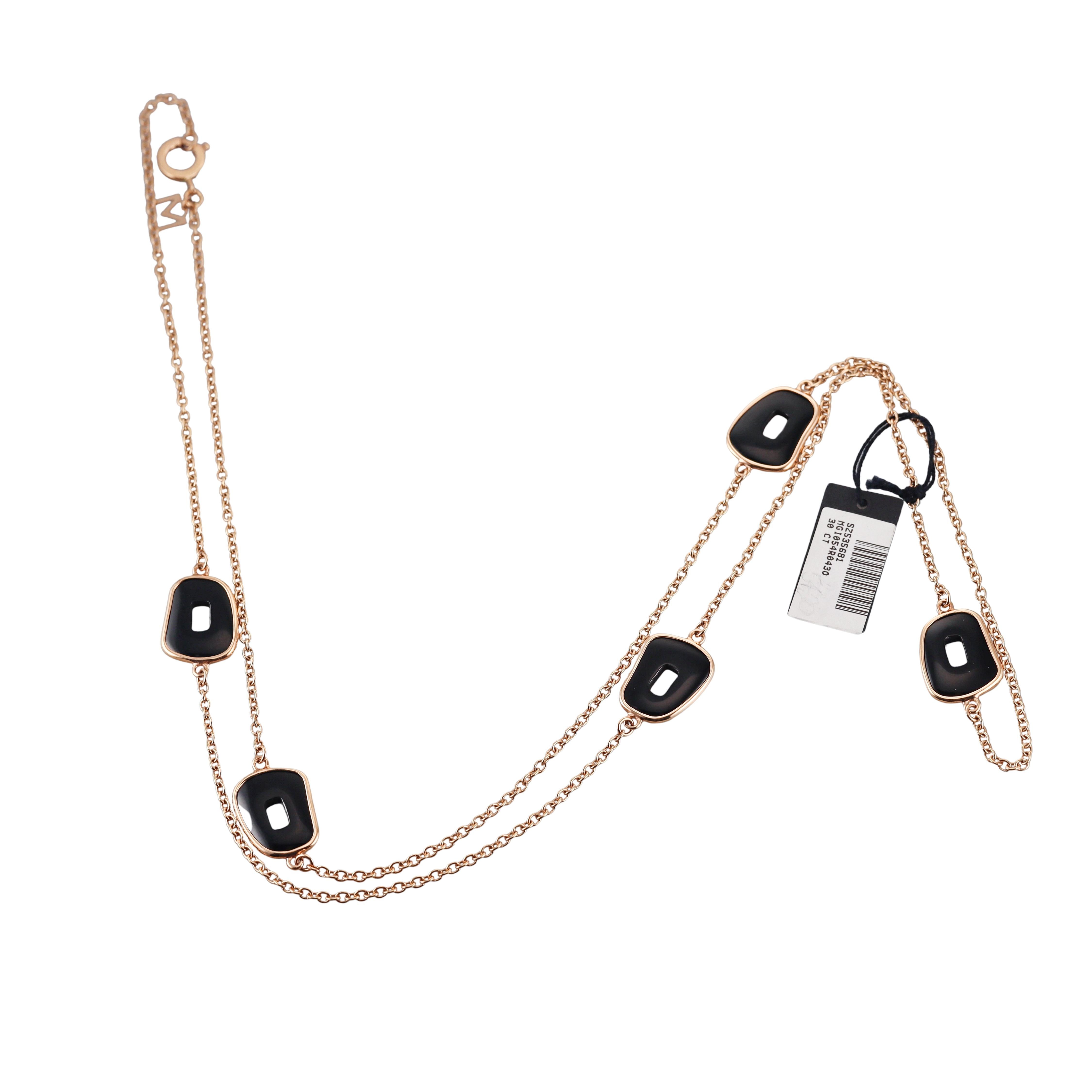 Mattioli Puzzle Onyx Gold Necklace