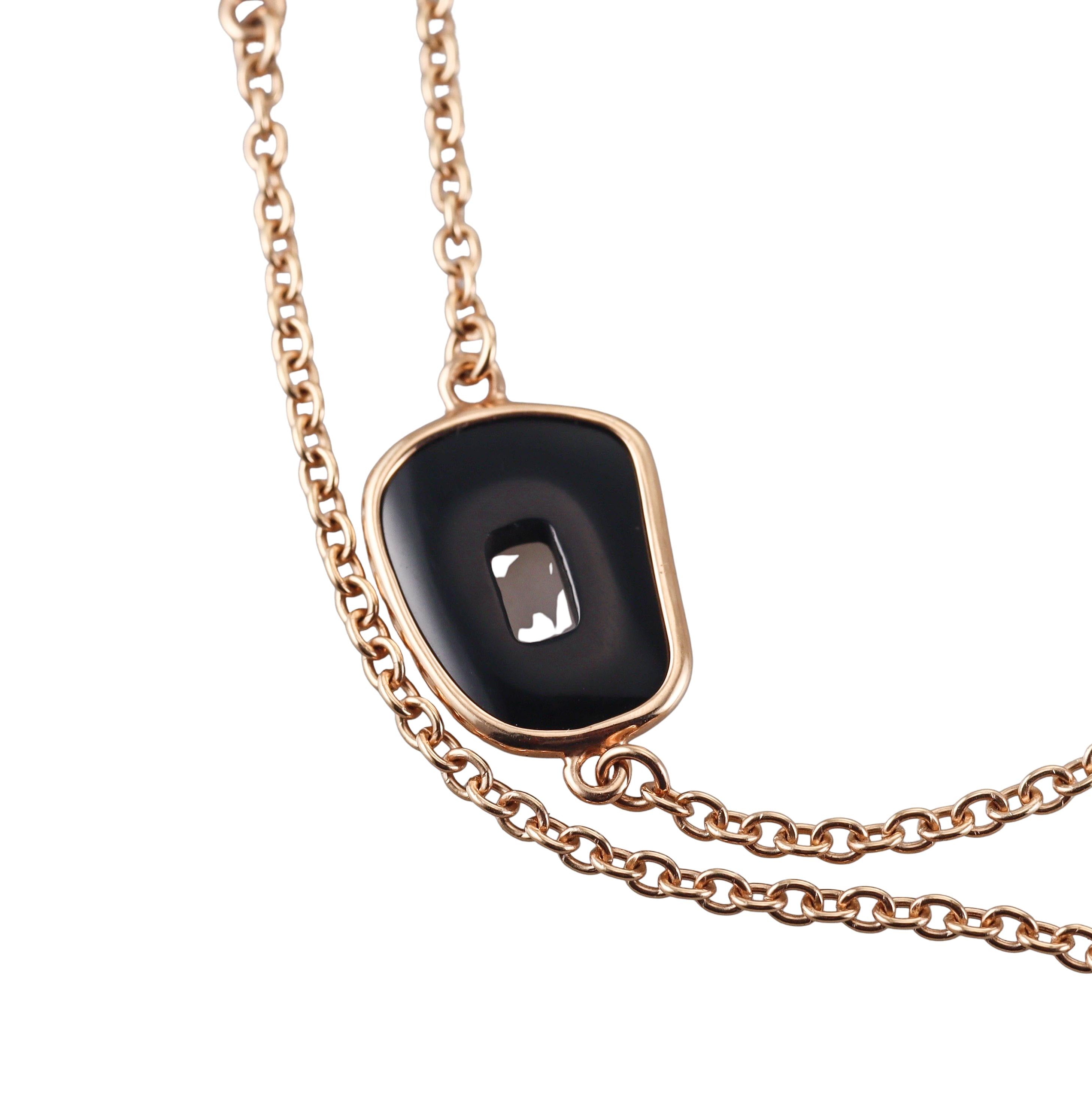 Mattioli Puzzle Onyx Gold Necklace