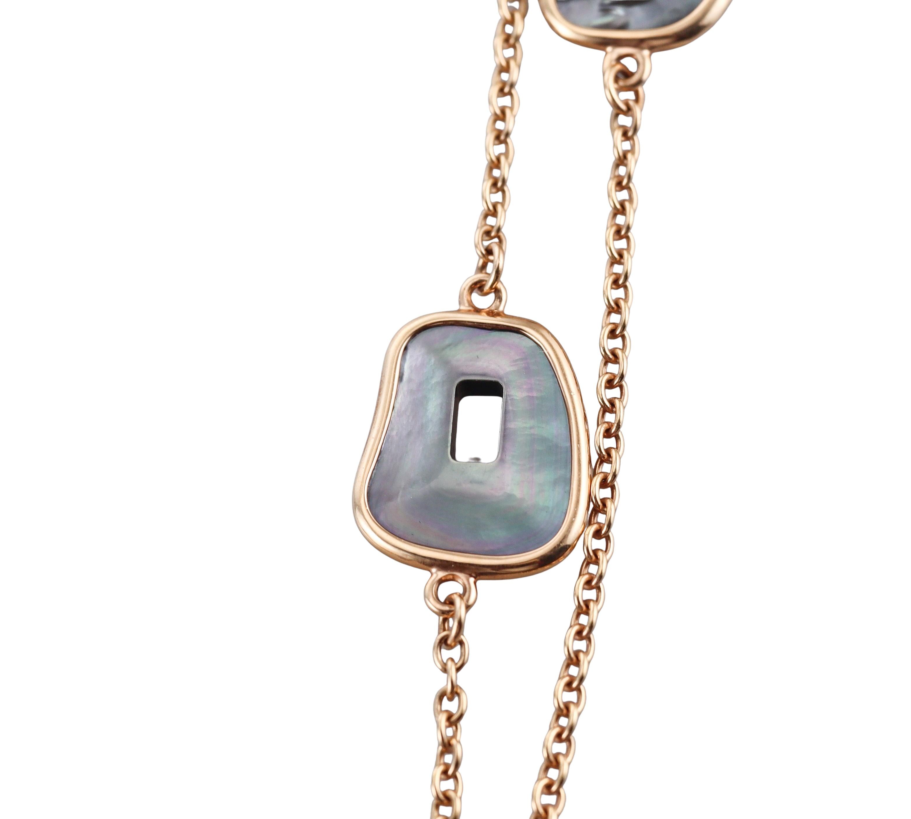 Mattioli Puzzle Mother of Pearl Gold Necklace