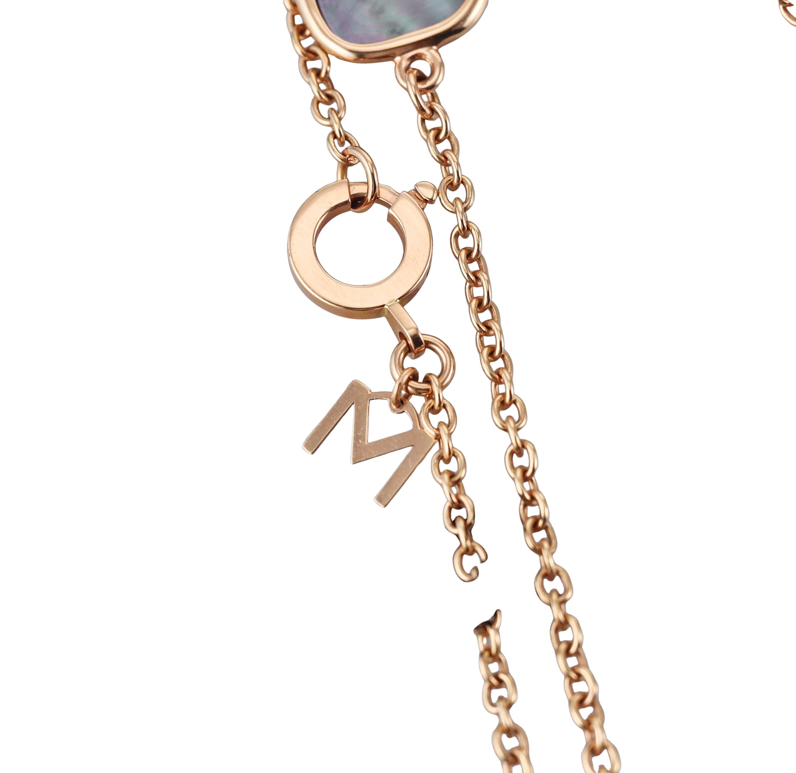 Mattioli Puzzle Mother of Pearl Gold Necklace