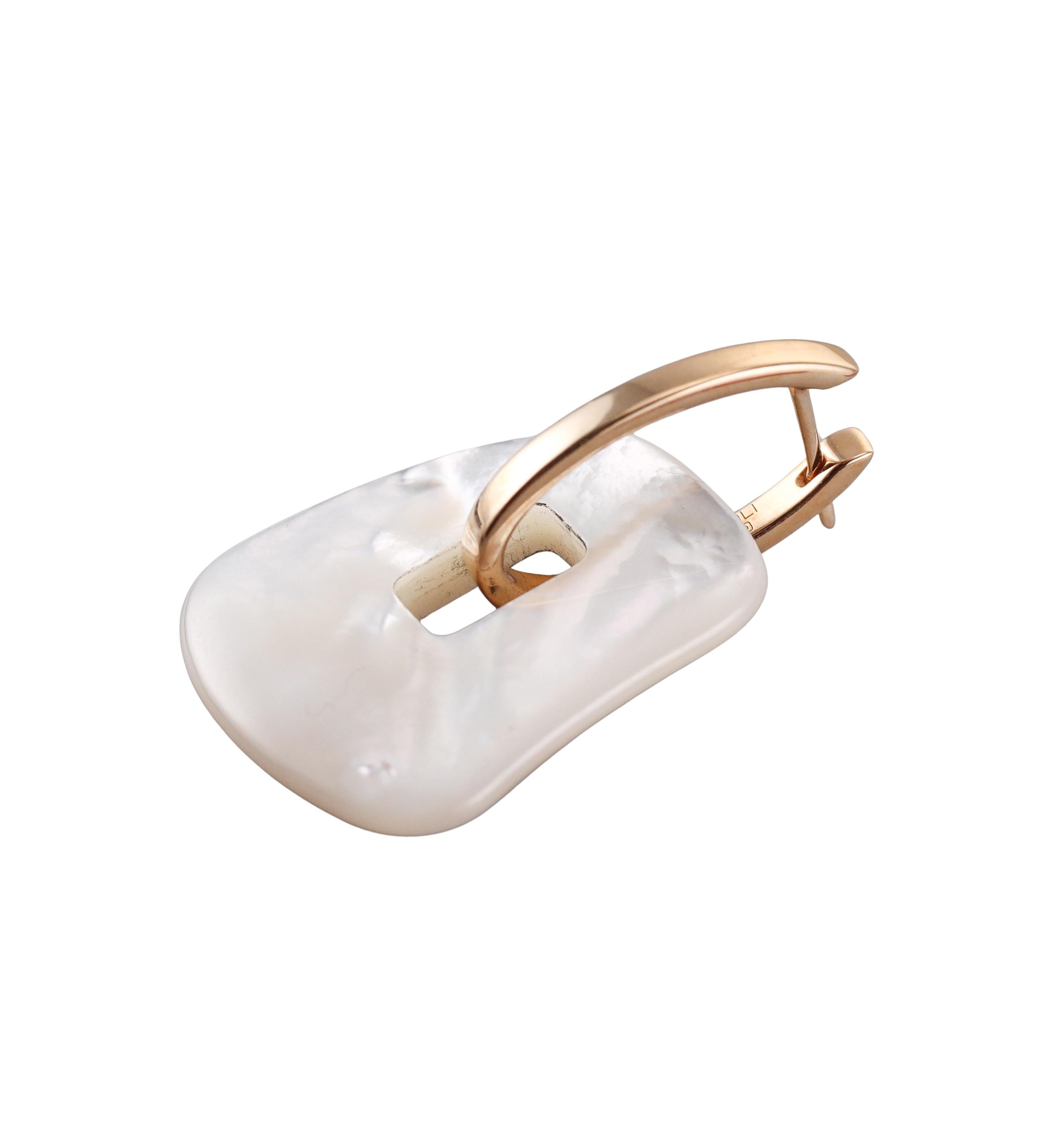 Mattioli Puzzle Gold MOP Onyx Interchangeable Earrings