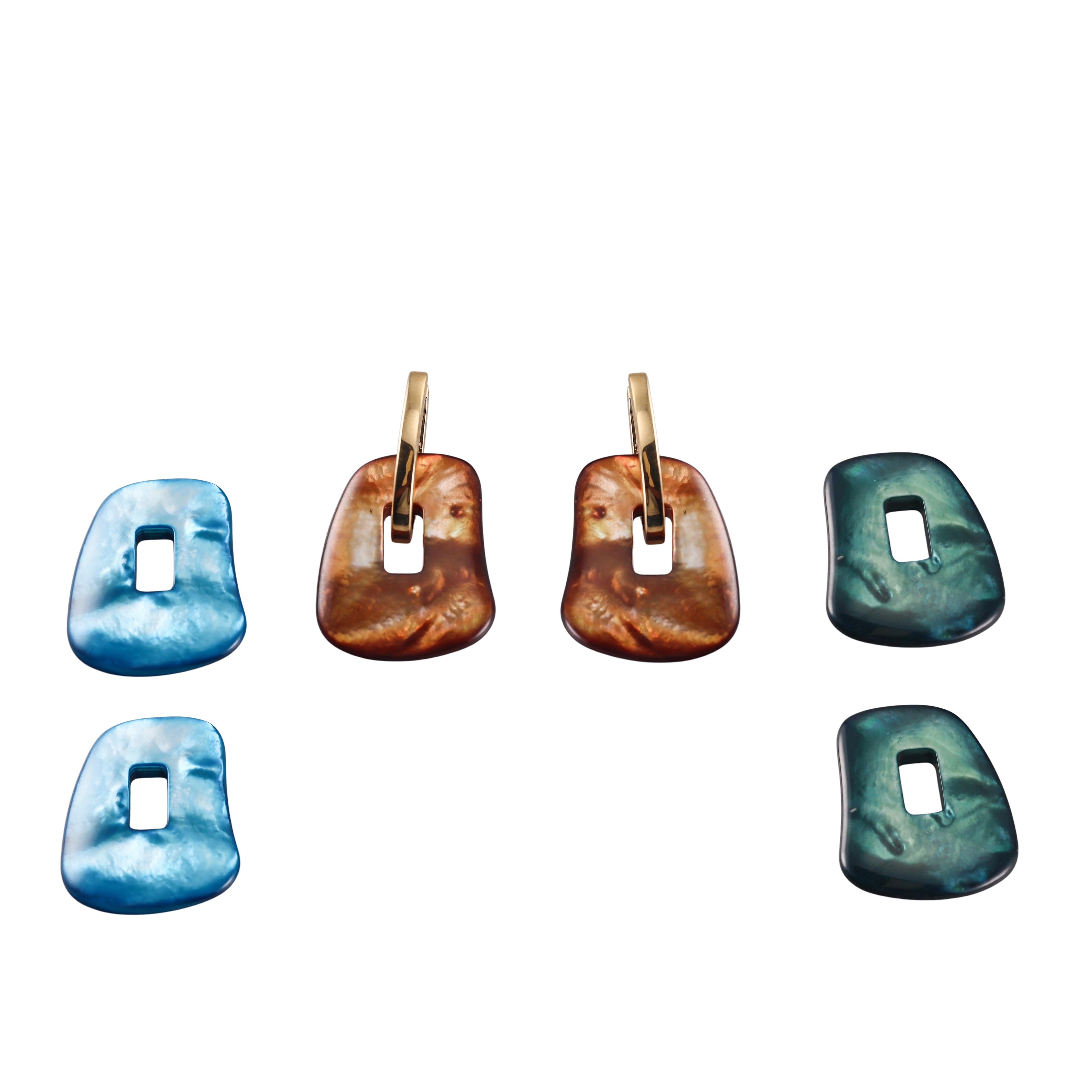 Mattioli Puzzle Gold MOP Interchangeable Earrings