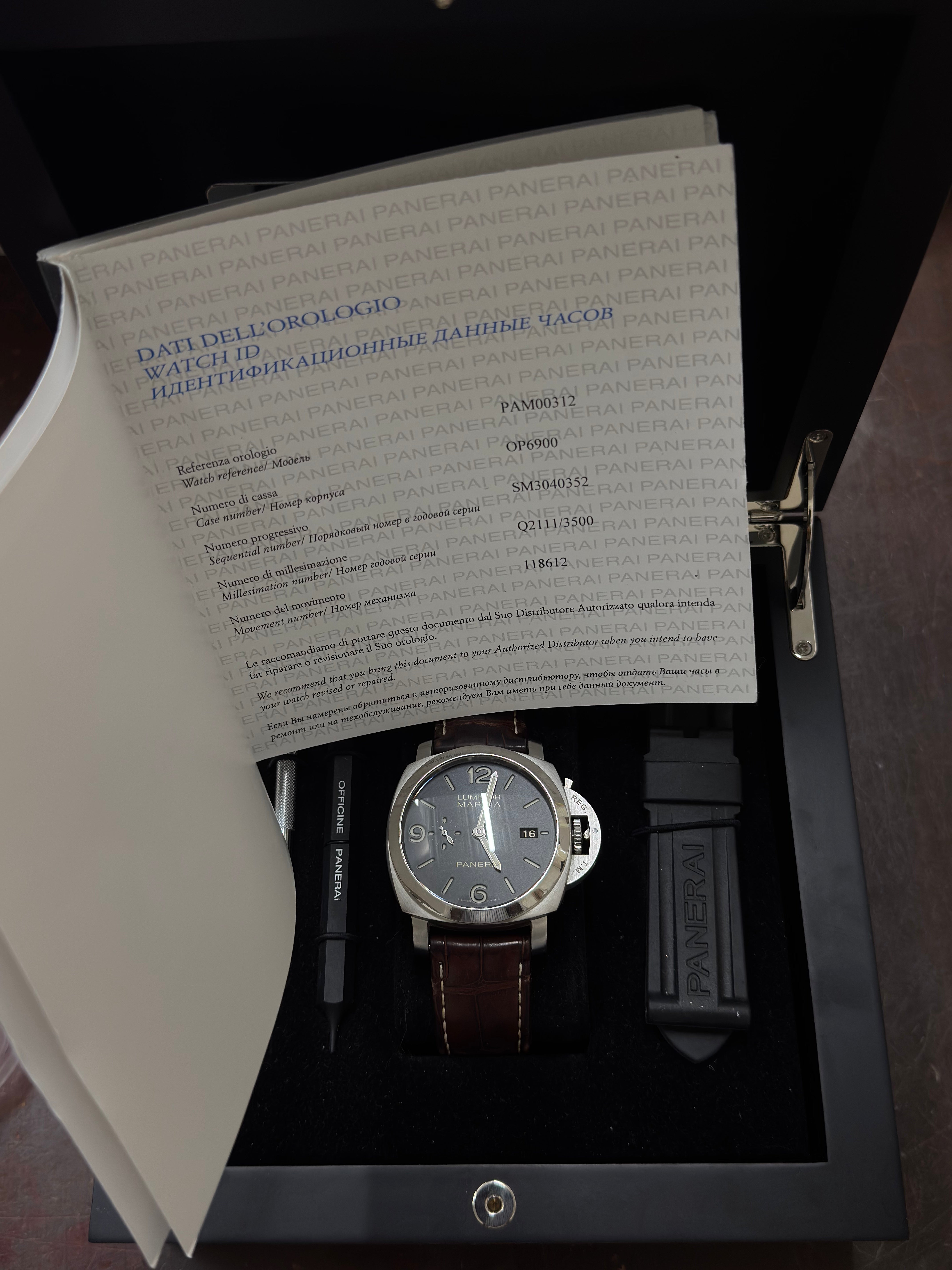 Panerai Luminor Marina 1950 3 Days Automatic Watch PAM00312