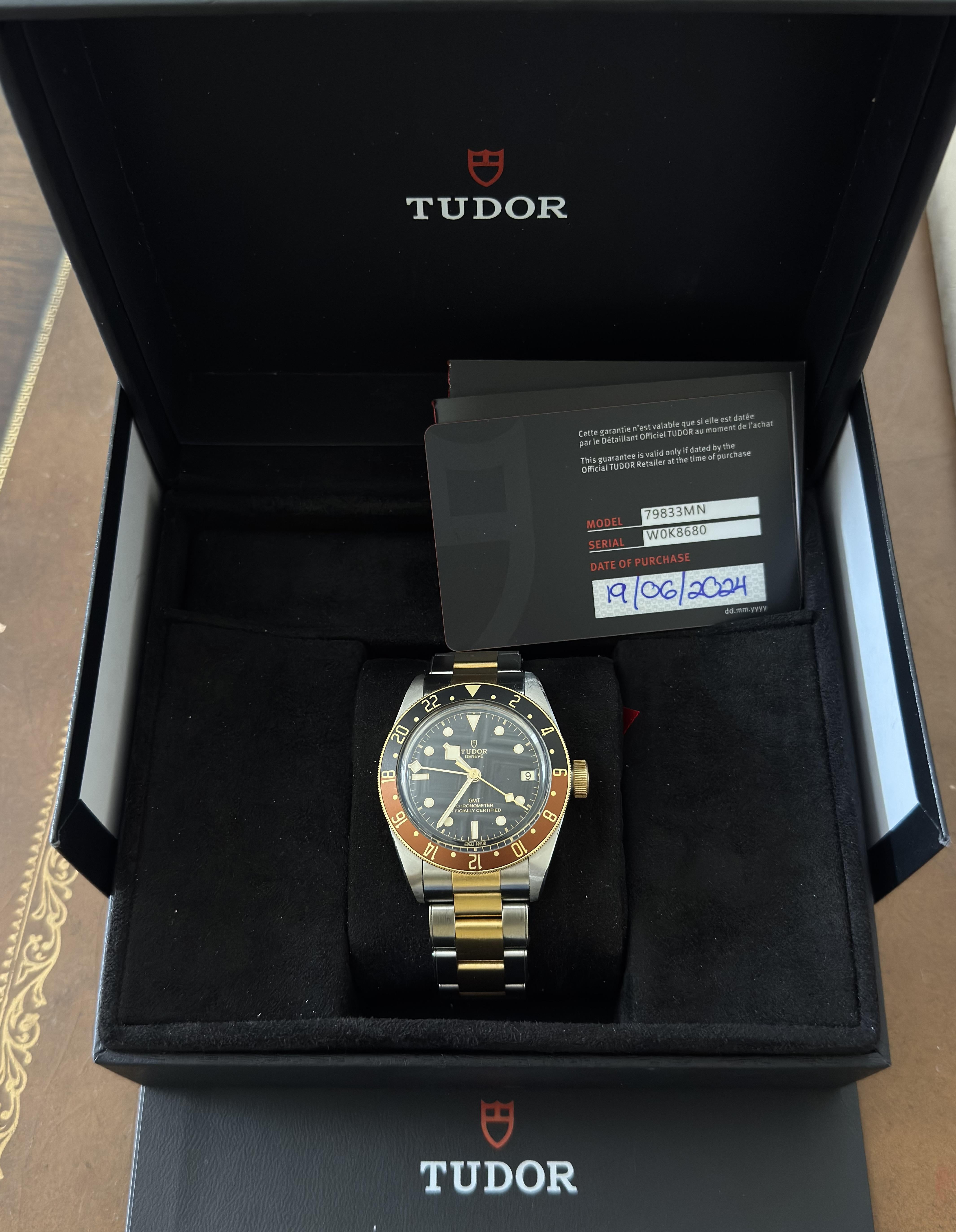 Tudor Black Bay GMT S&G Two Tone Automatic Watch 79833MN