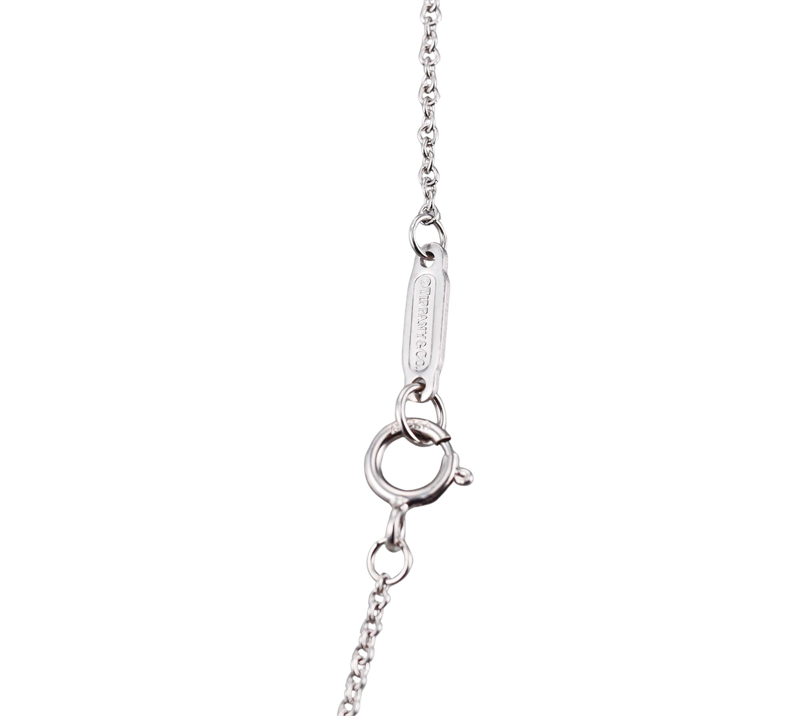 Tiffany & Co T Smile Diamond White Gold Necklace