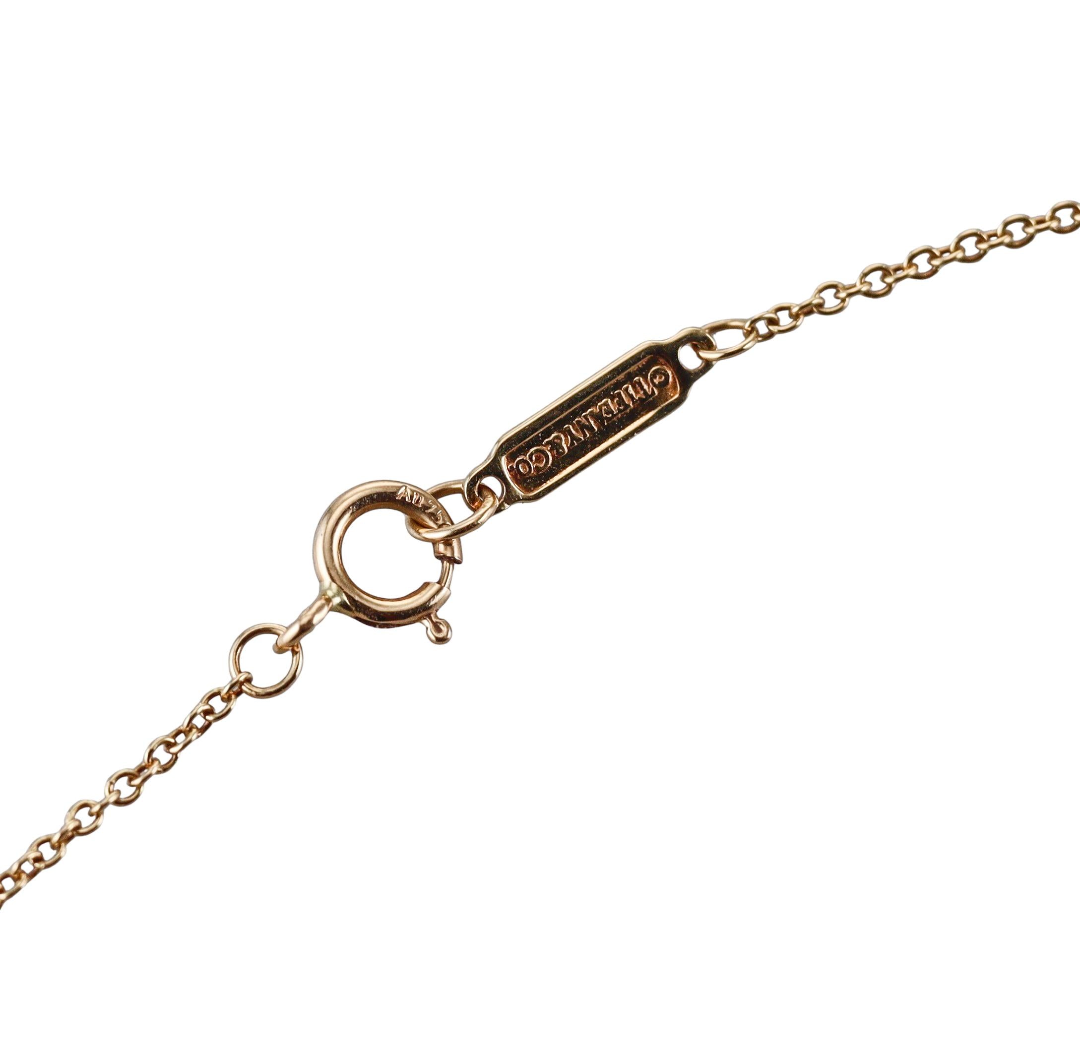 Tiffany & Co T Smile Diamond Gold Necklace