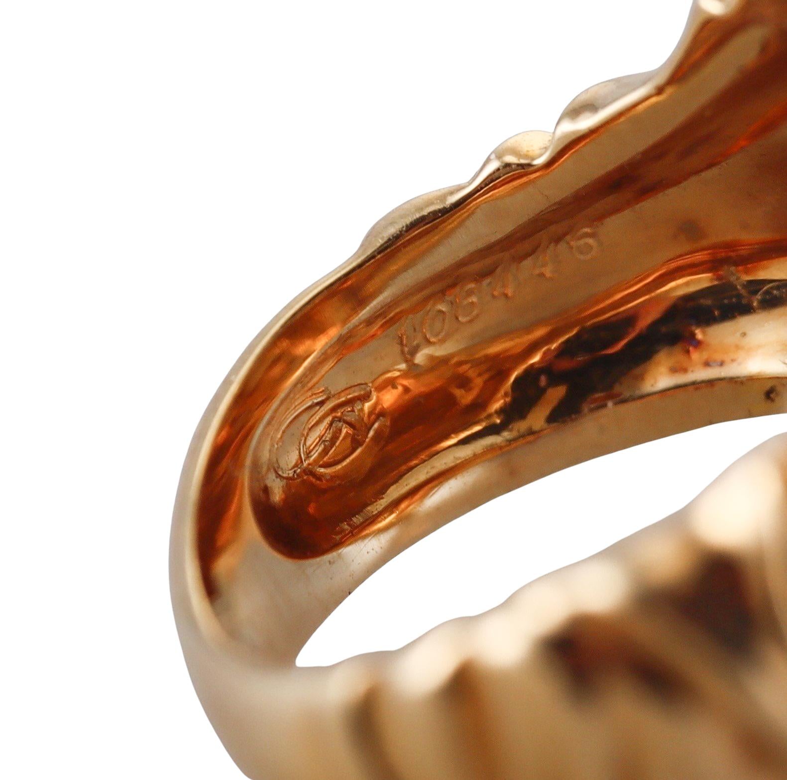 Carrera y Carrera Diamond Gold Face Motif Ring