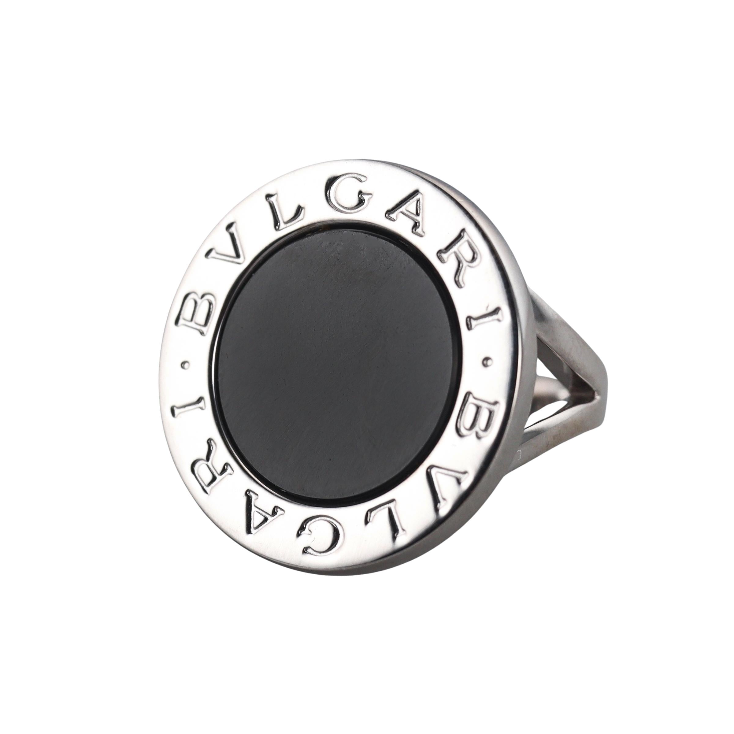 Bulgari Bvlgari Signature Onyx Gold Ring