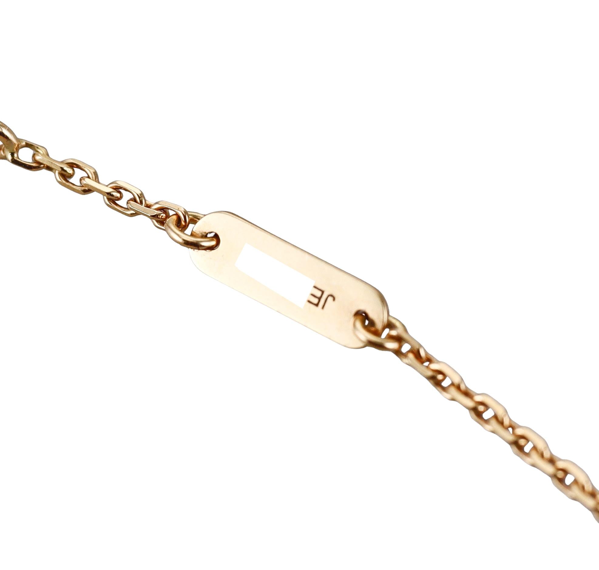 Van Cleef & Arpels Lucky Alhambra Mother of Pearl Gold Butterfly Necklace