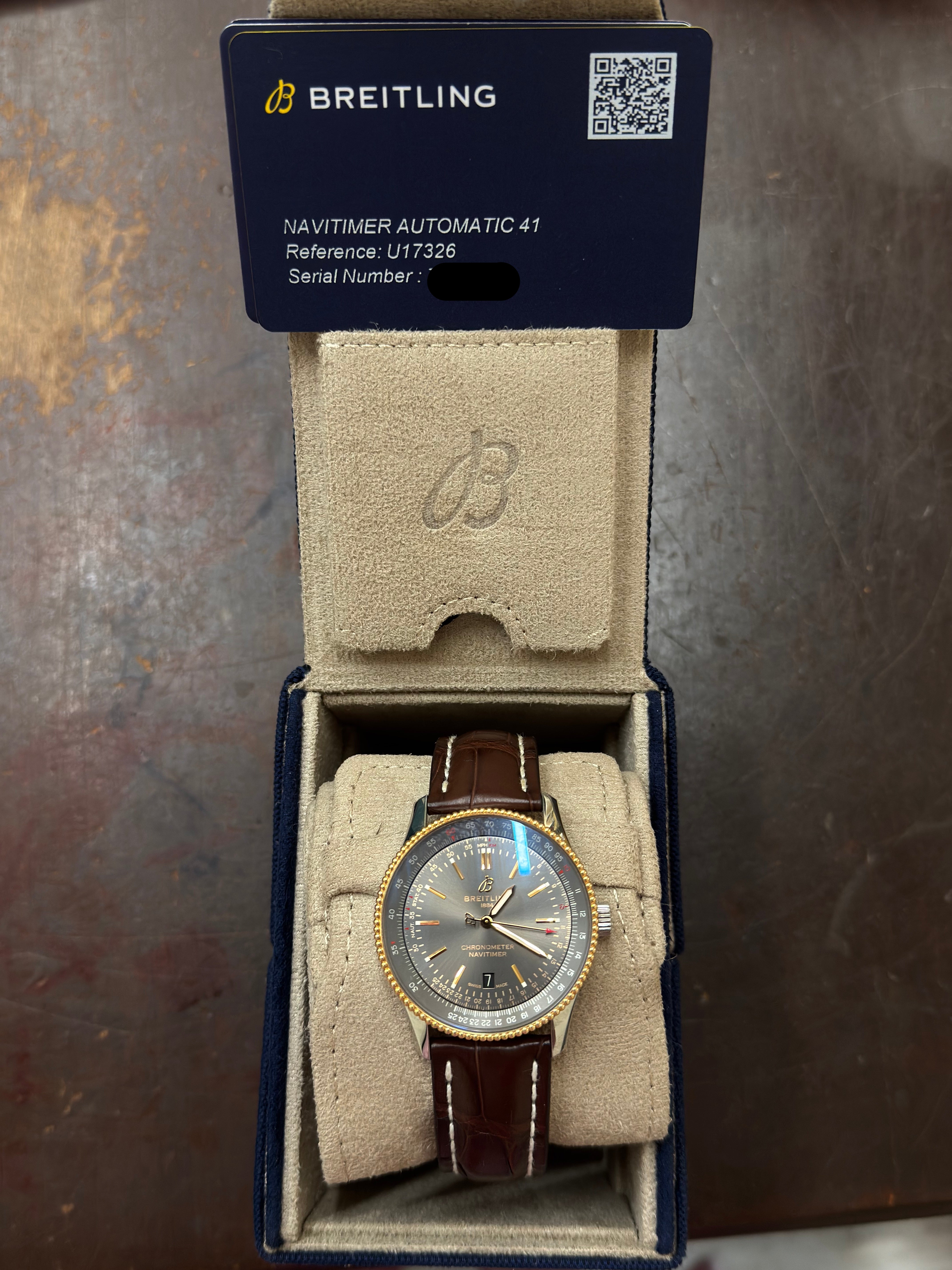 Breitling Navitimer Automatic 41 Rose Gold Steel Watch U17326