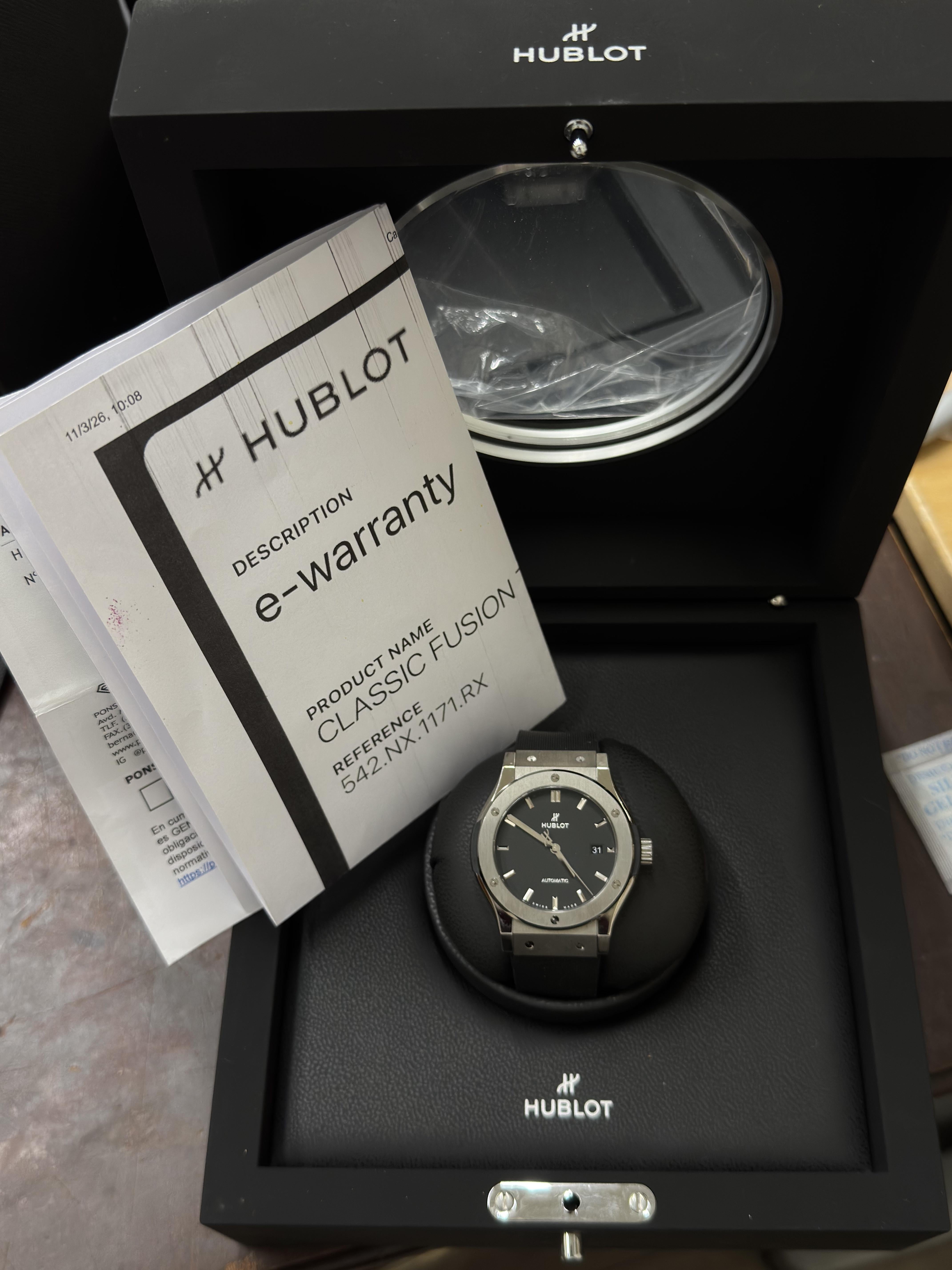 Hublot Classic Fusion Titanium 42mm Automatic Watch 542.NX.1171.RX