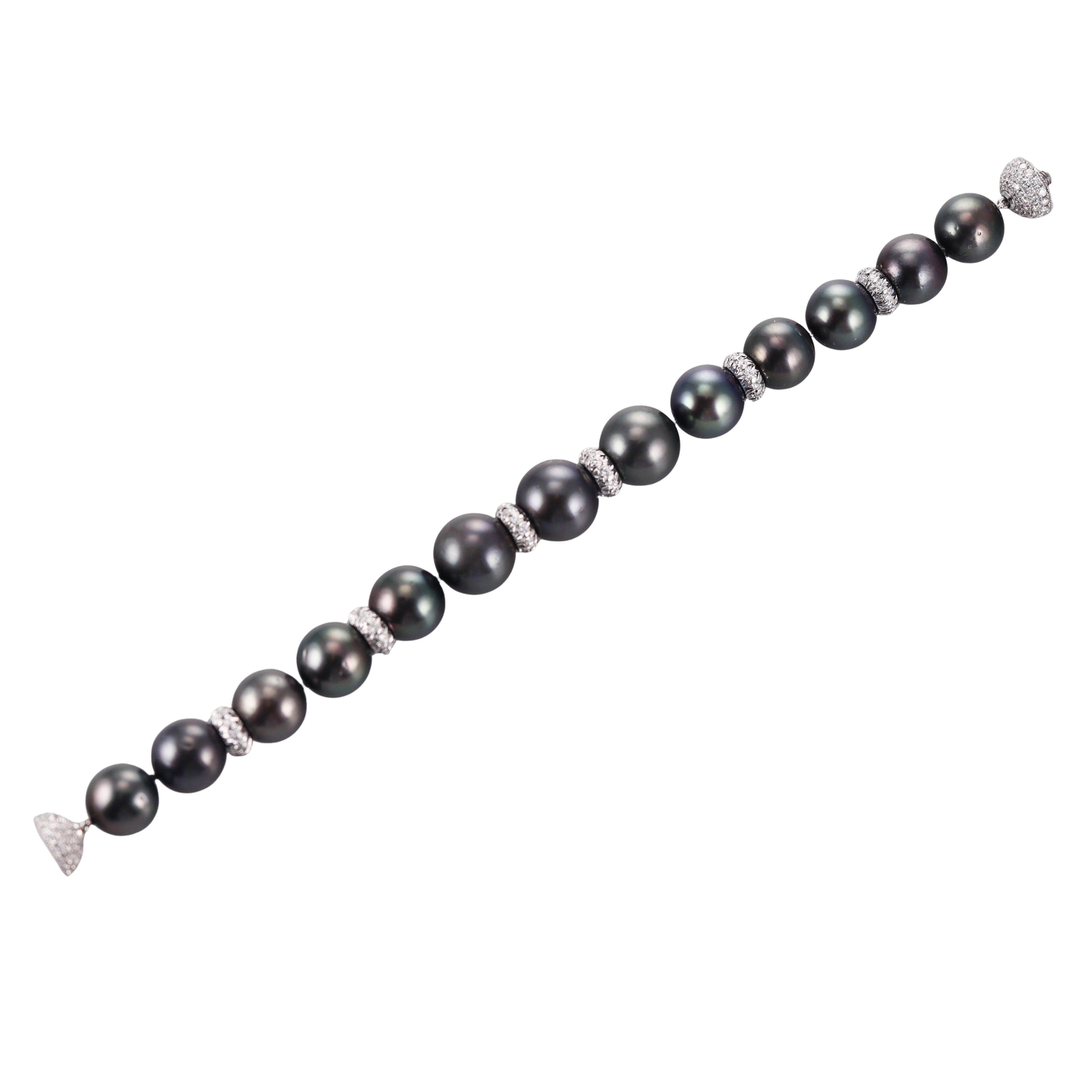 Assael South Sea Tahitian Pearl Diamond Gold Bracelet