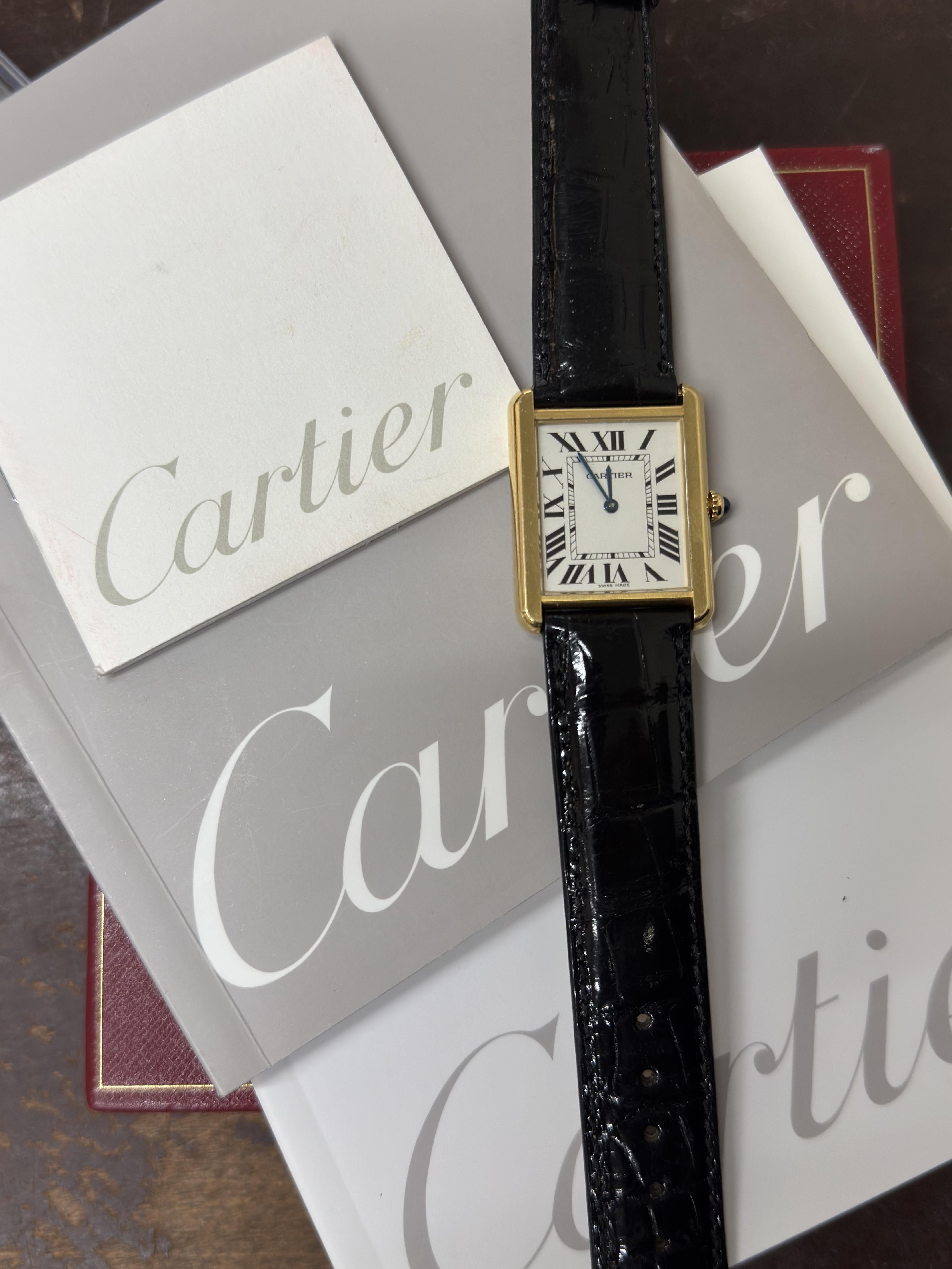 Cartier Tank Solo Gold Steel Watch W1018855 2742