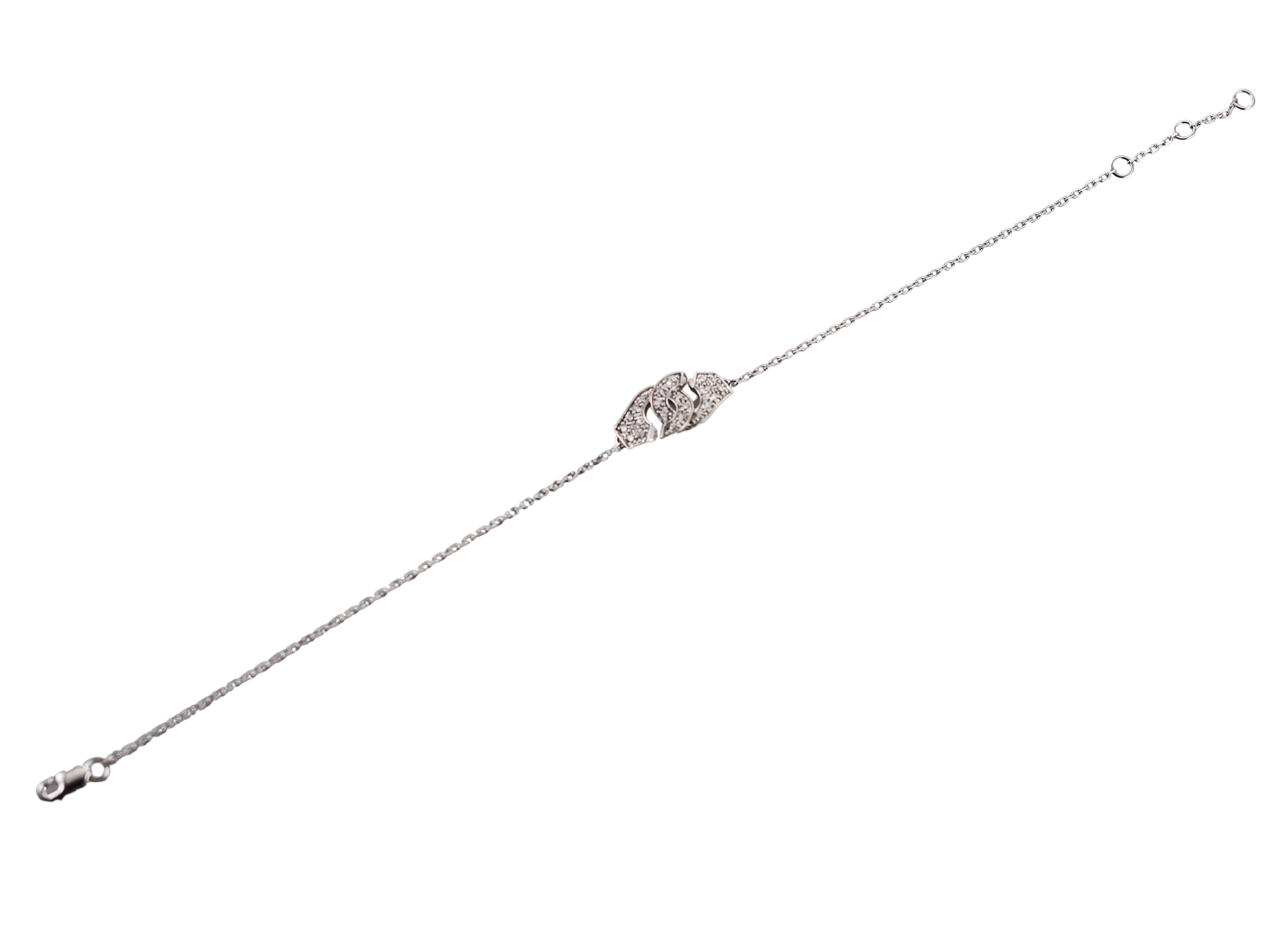 Dinh Van Menottes R8 White Gold Diamond Bracelet