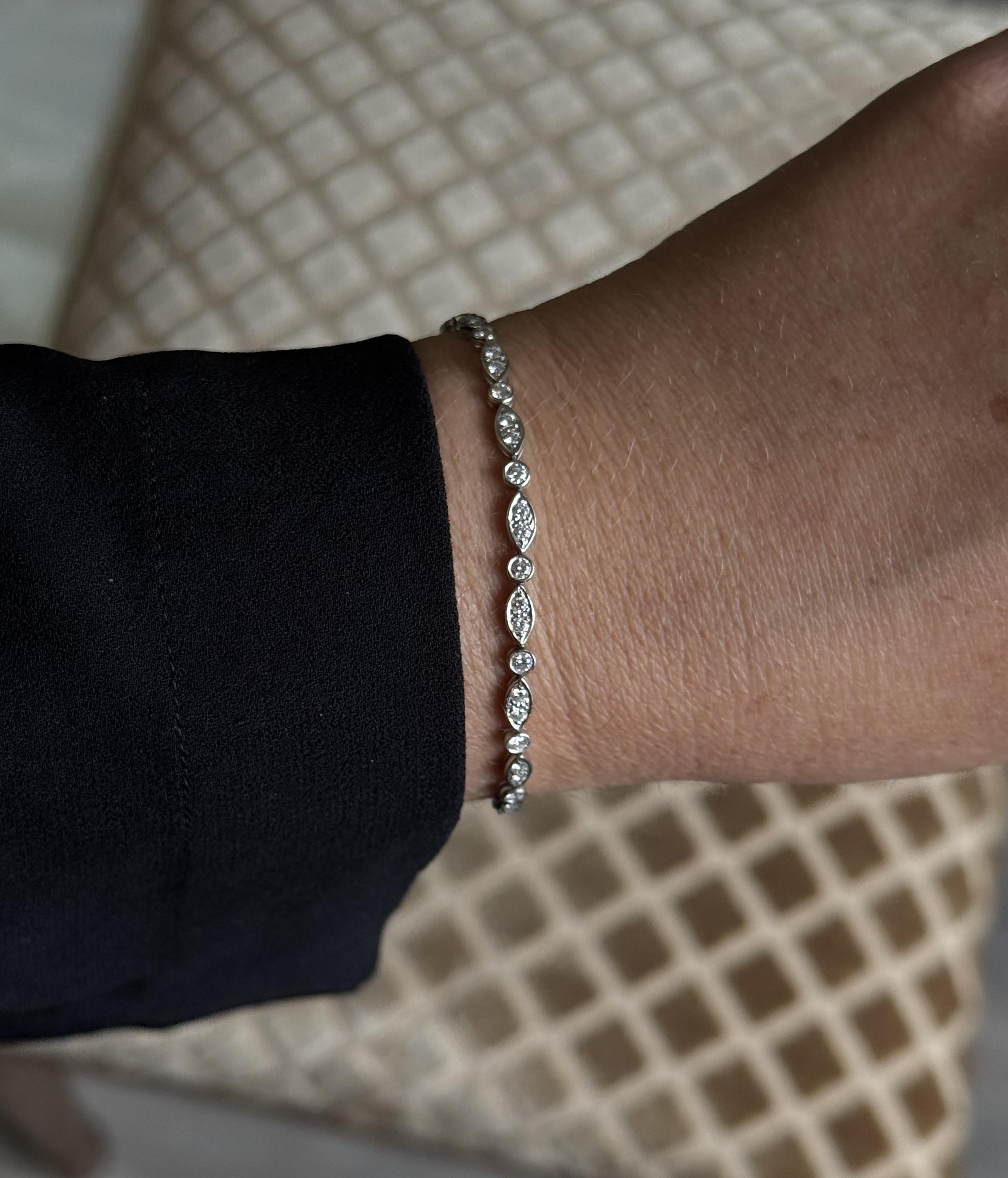Tiffany & Co Jazz Platinum Diamond Bracelet