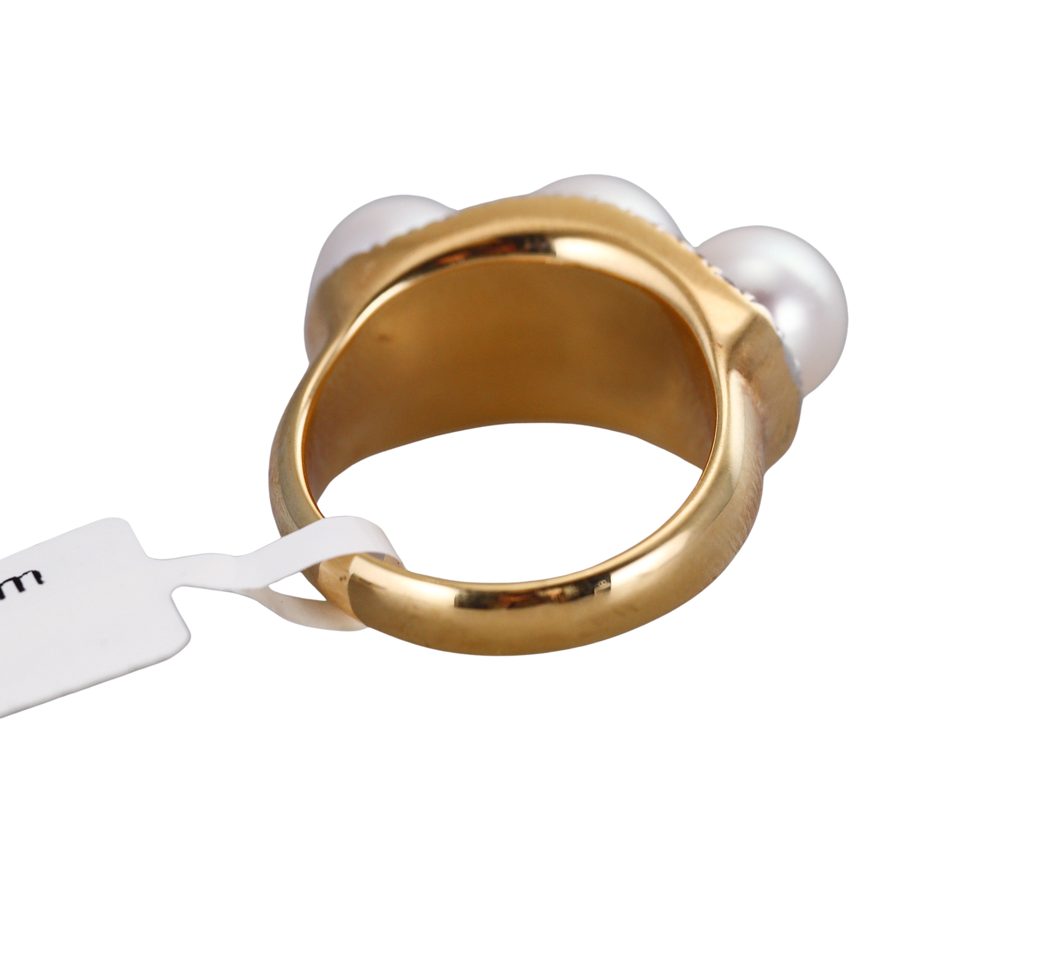 Assael Diamond Pearl Yellow Gold Ring