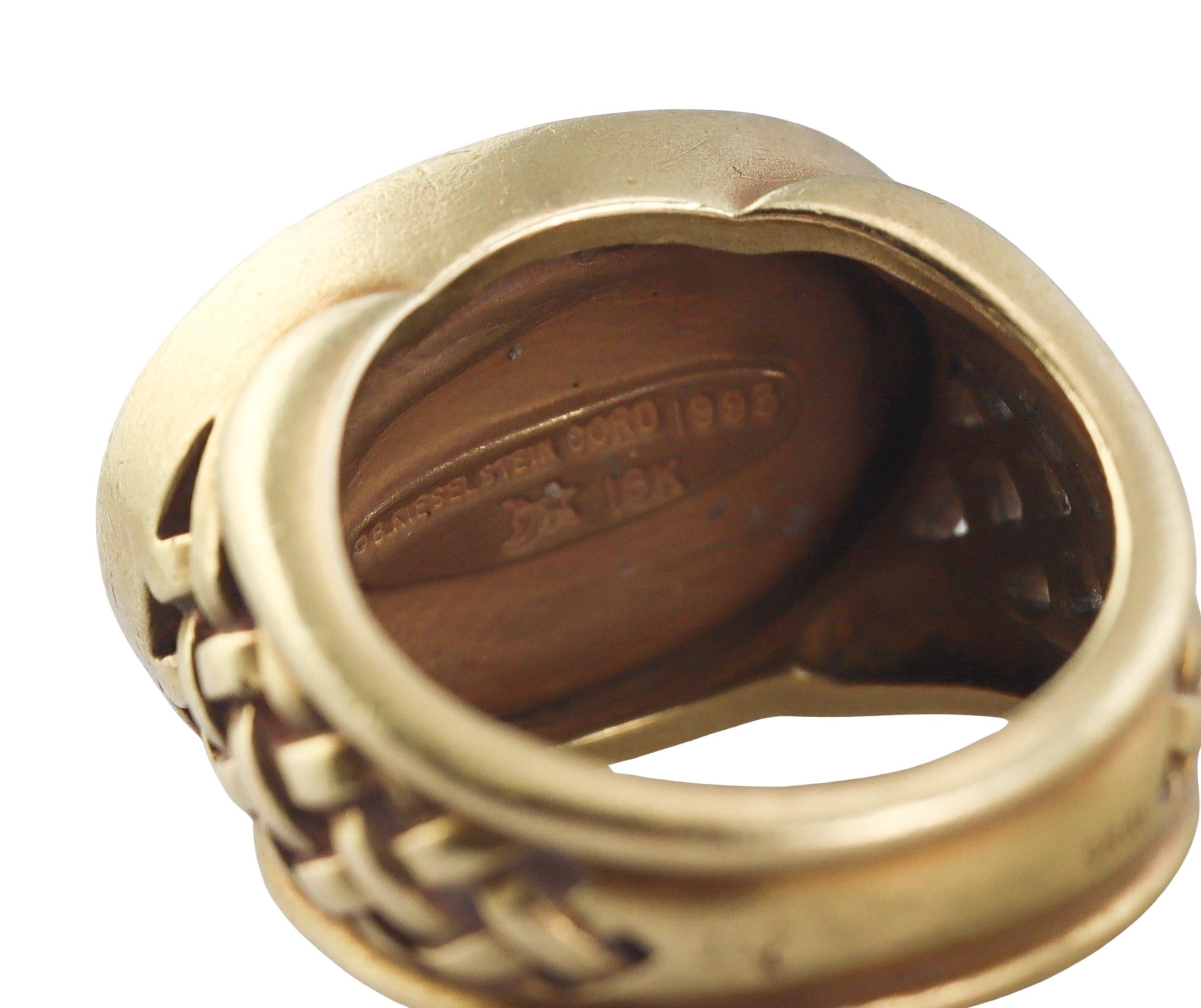 Kieselstein Cord Gold Signet Ring