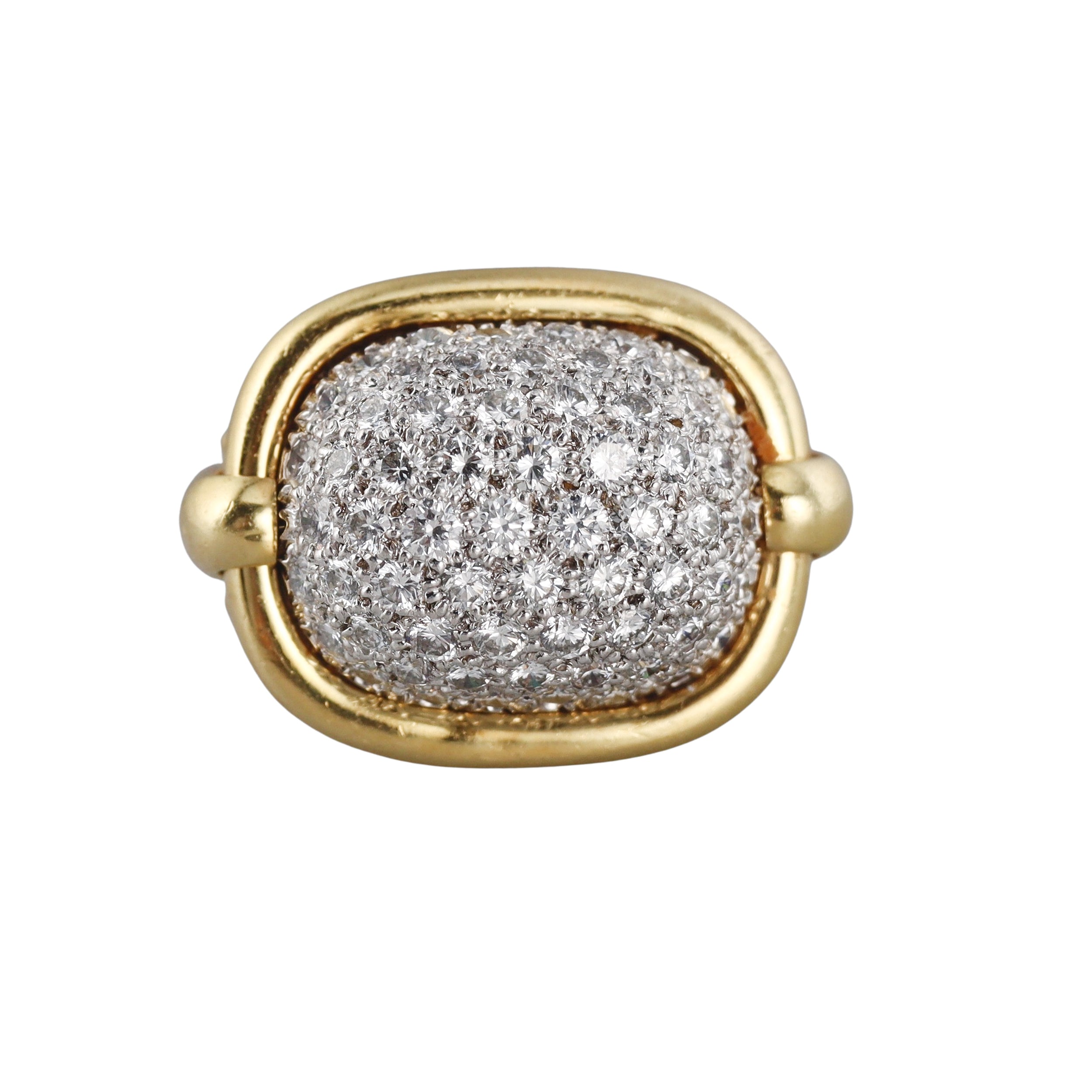 David Webb Diamond Gold Platinum Ring