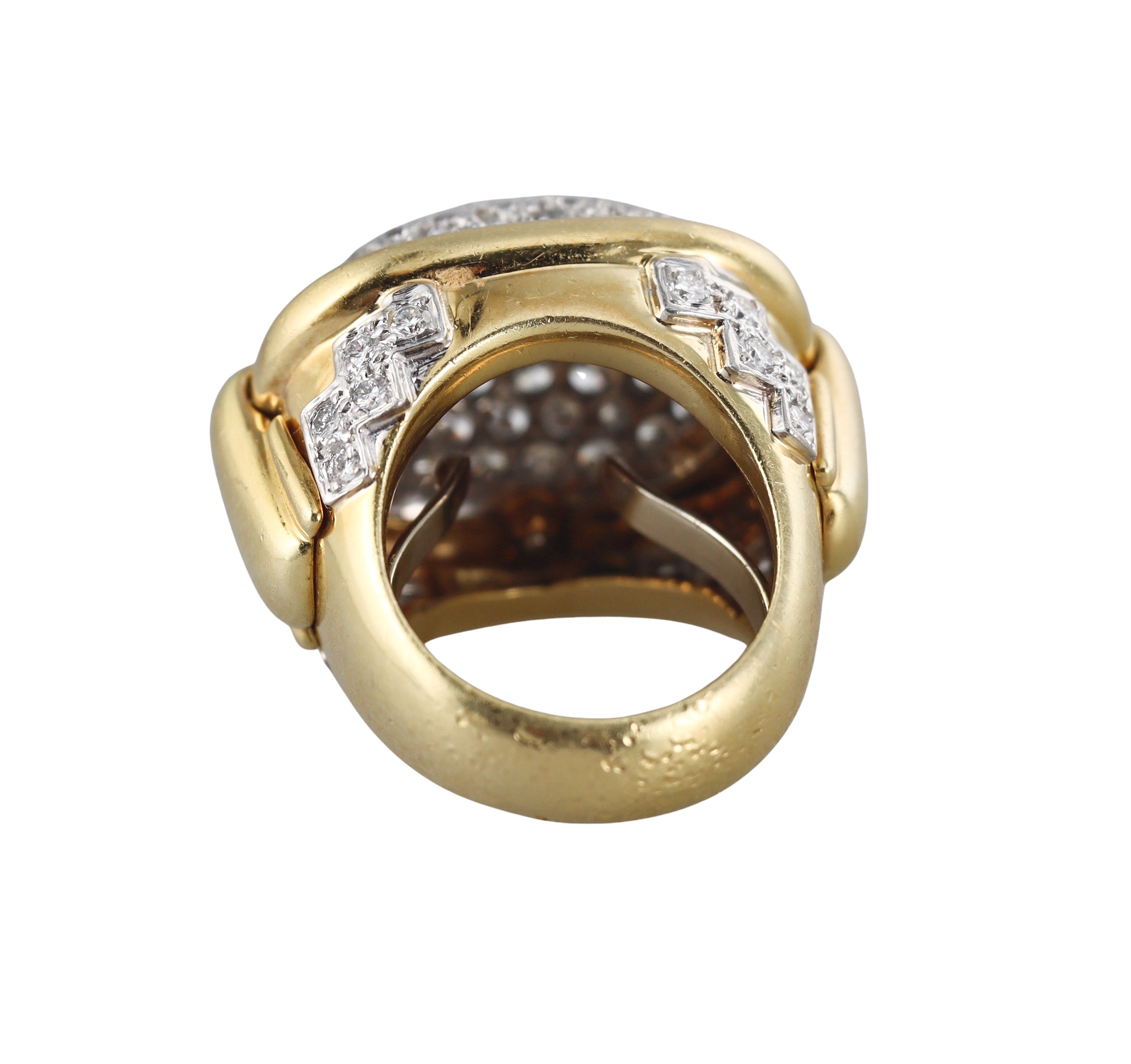 David Webb Diamond Gold Platinum Ring