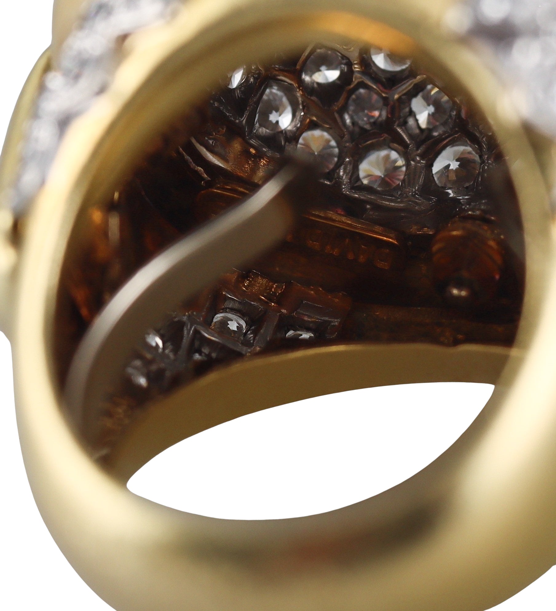David Webb Diamond Gold Platinum Ring
