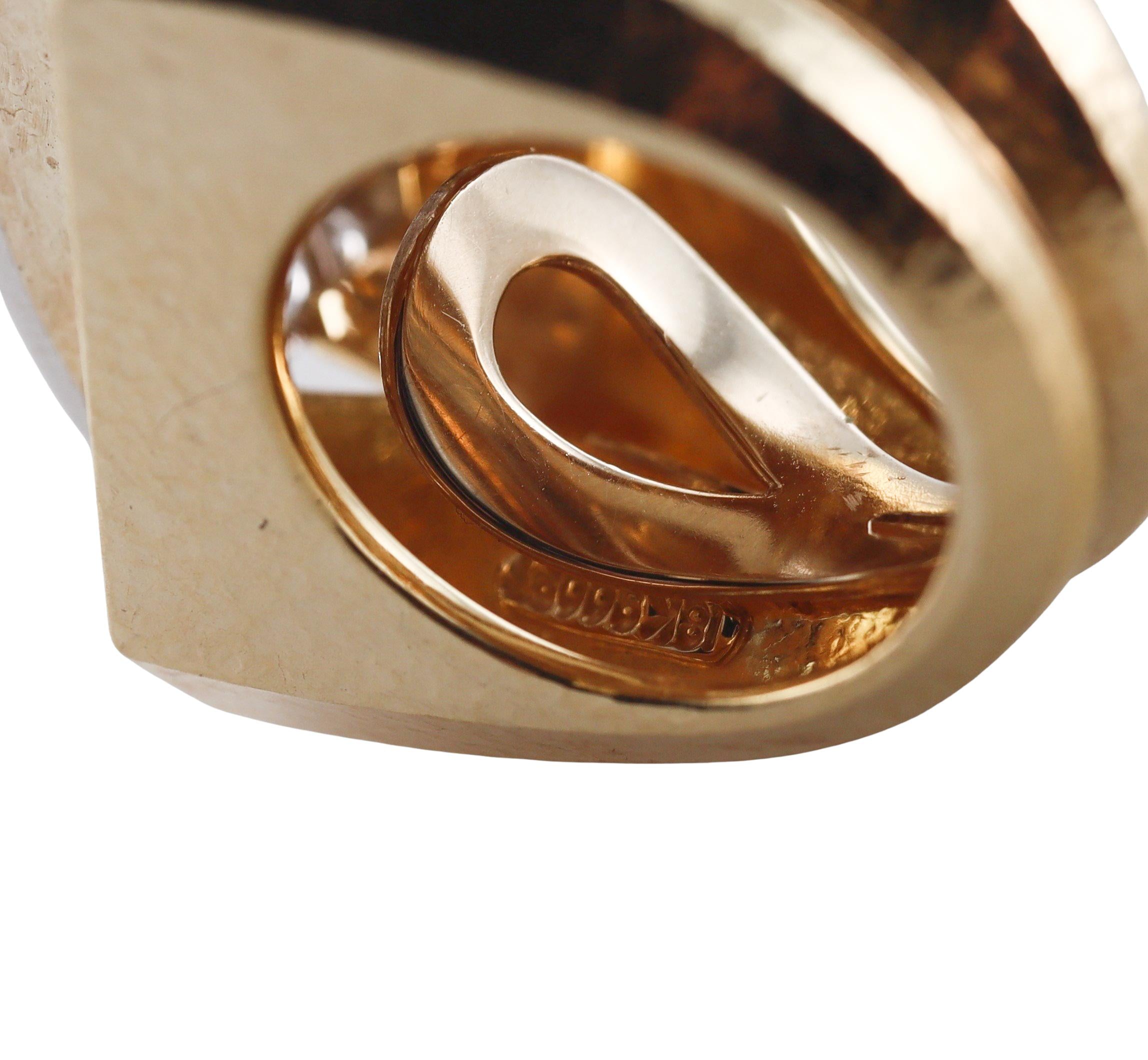 David Webb Overpass Diamond Gold Platinum Ring