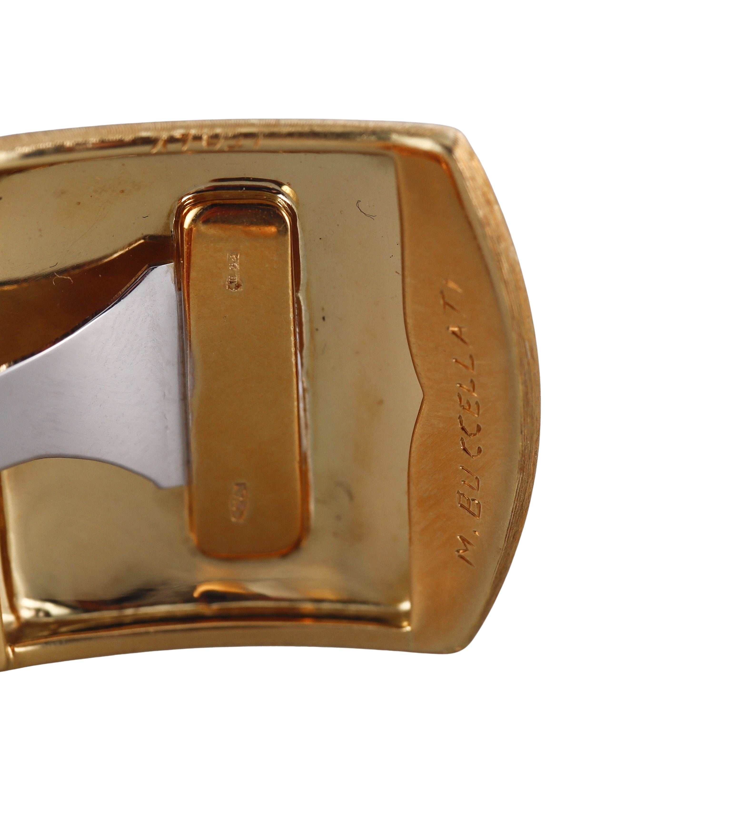 Mario Buccellati Classic Cuff Diamond Gold Bracelet