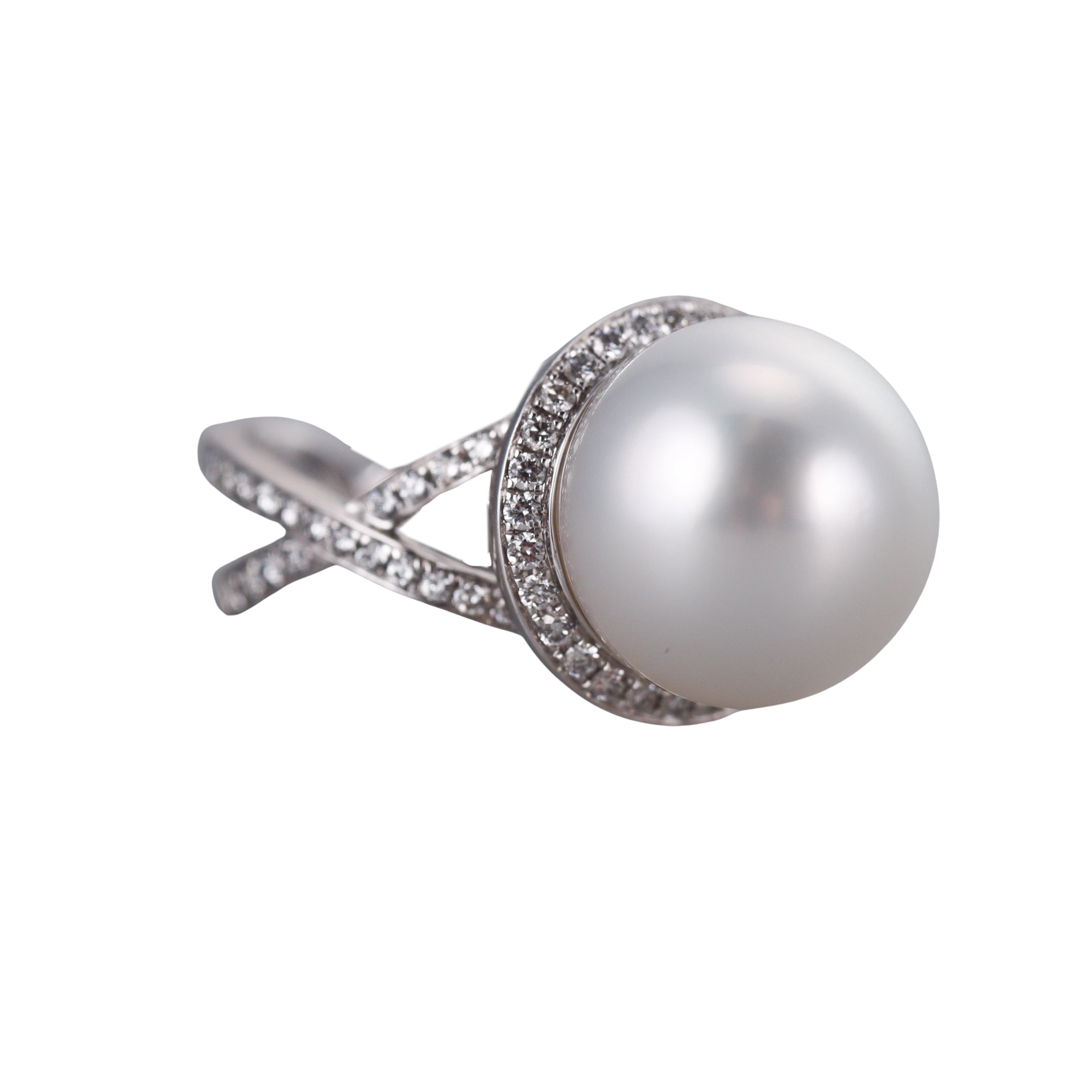 Assael South Sea Pearl Diamond White Gold Ring