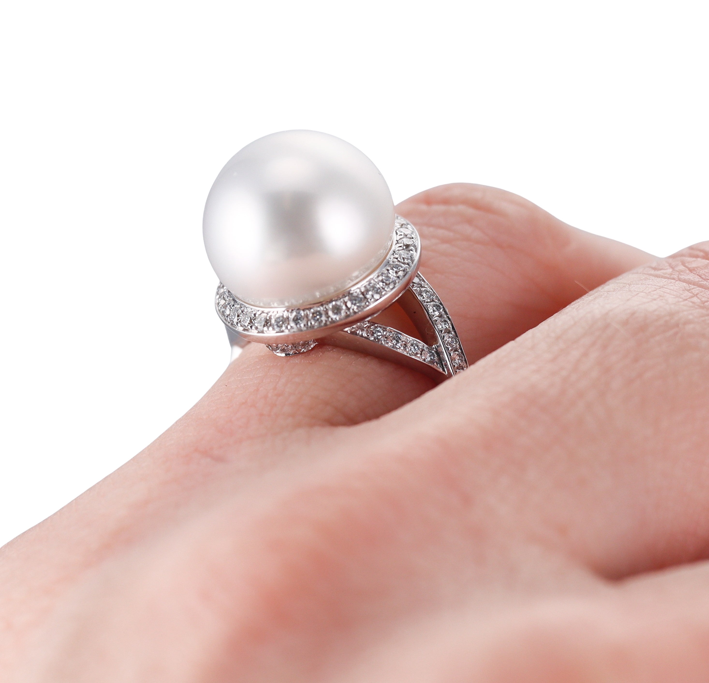 Assael South Sea Pearl Diamond White Gold Ring