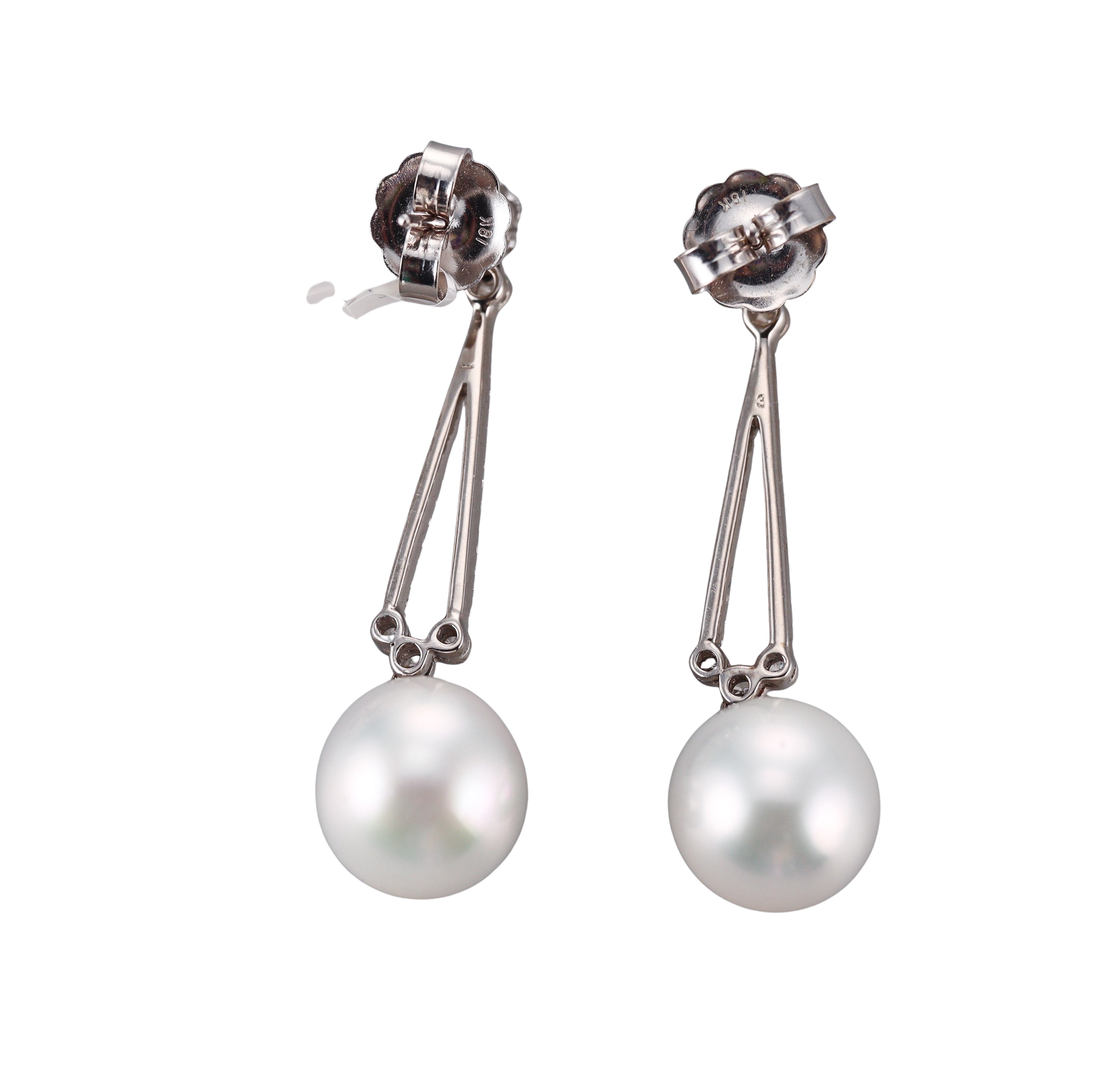Assael South Sea Pearl Diamond Gold Drop Earrings