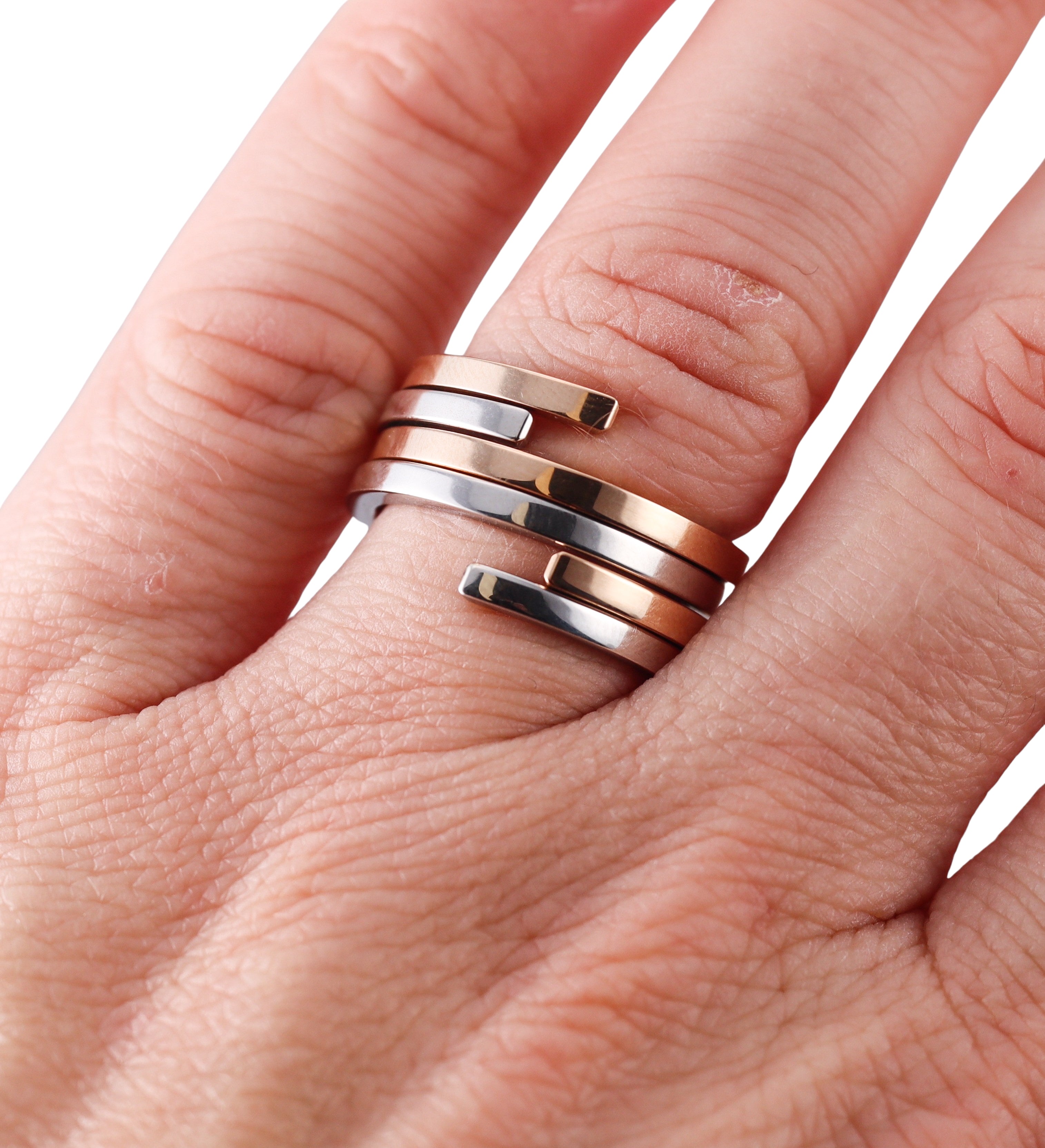 Dinh Van Spirale Rose Gold Sterling Silver Ring